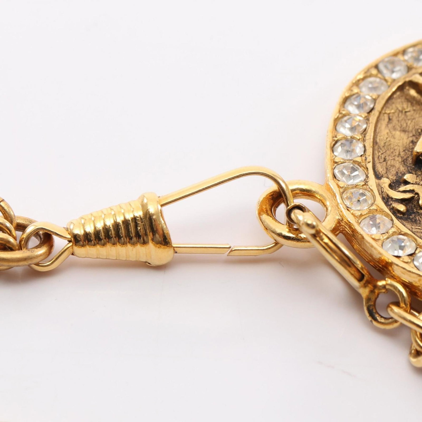 CHANEL Gold Plating Rhinestone - 4