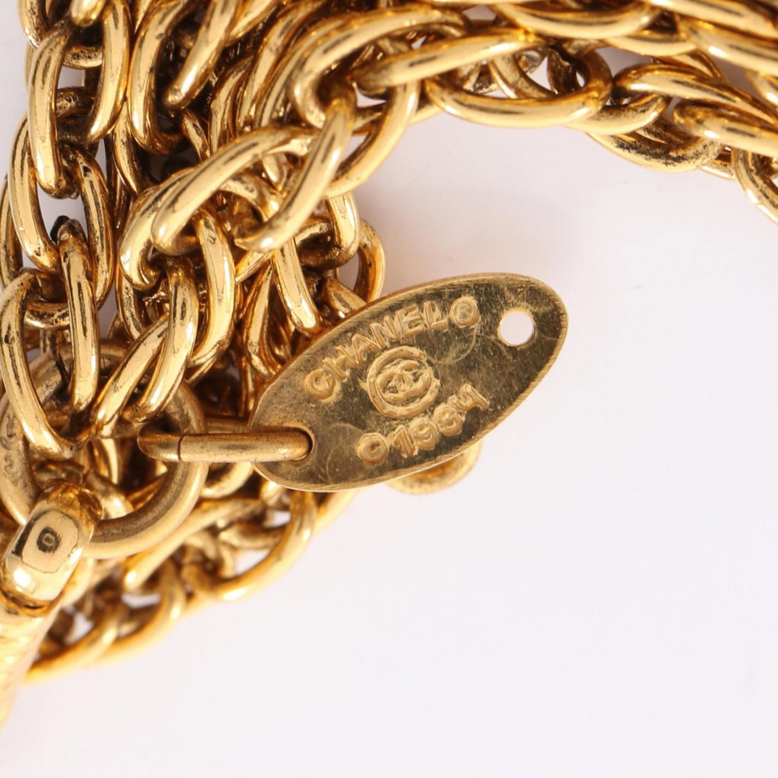 CHANEL Gold Plating Rhinestone - 5