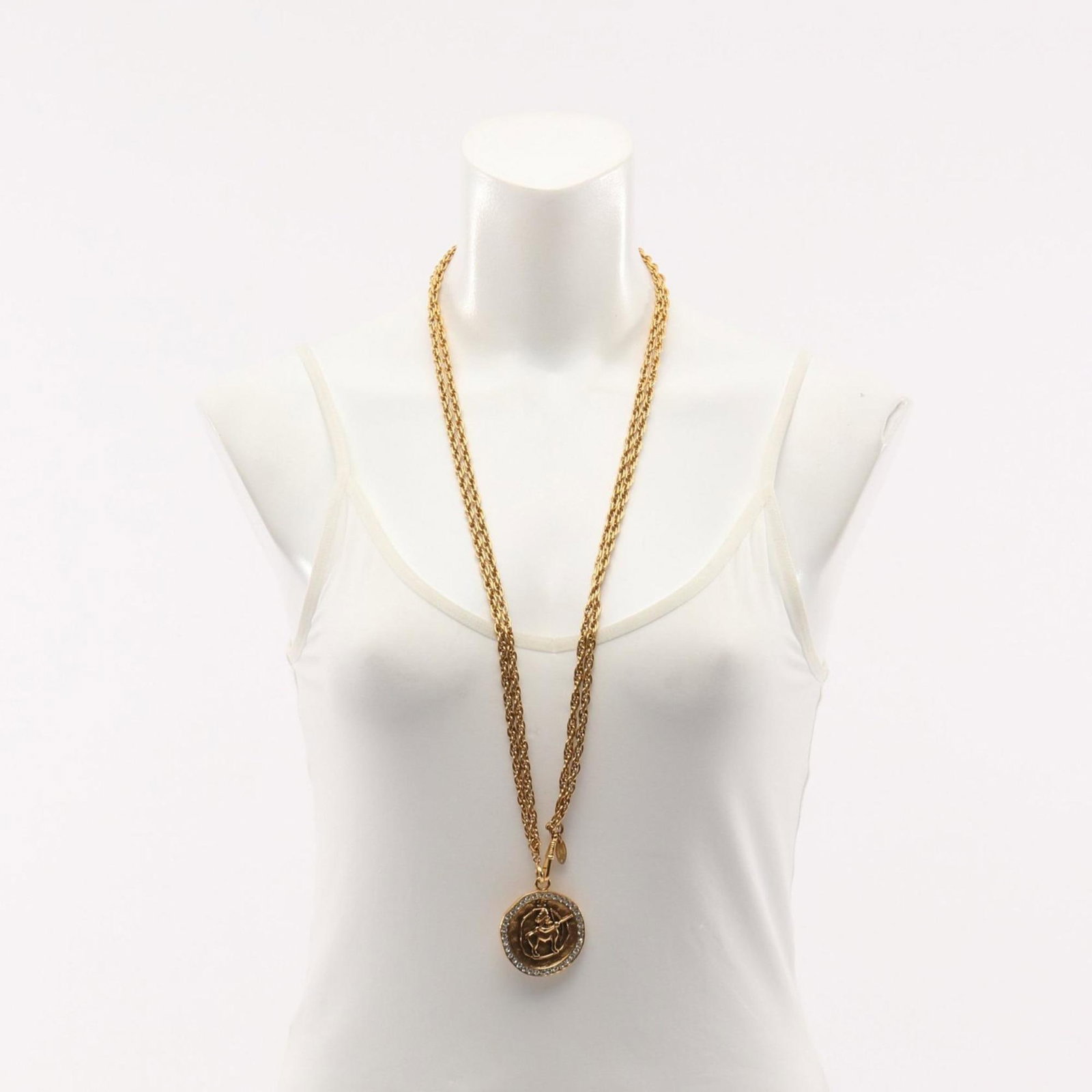 CHANEL Gold Plating Rhinestone - 6