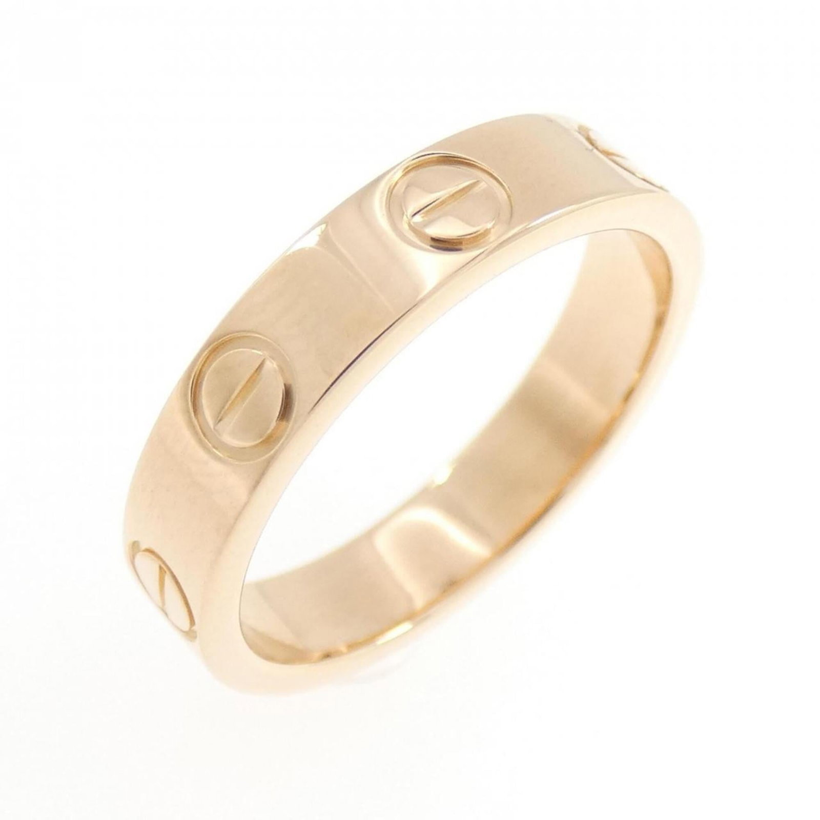 CARTIER Band Ring Pink Gold (18K): CARTIER Band Ring Pink Gold (18K) Pink gold (18K) band ring from Cartier, a classic design that adds a touch of elegance to any outfit. This gently used ring features minor signs of wear, including sm
