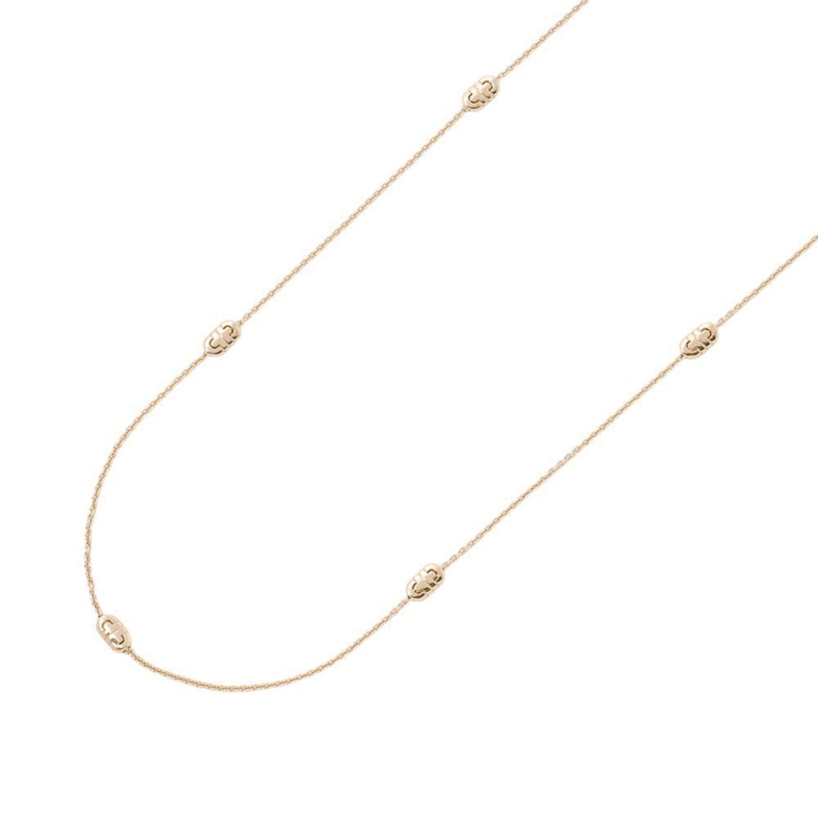 BVLGARI Yellow Gold (18K): BVLGARI Yellow Gold (18K) Yellow gold (18K) BVLGARI necklace with a 5.2mm x 8.9mm pendant, crafted from 21.4g of 18K yellow gold, features a delicate design. The necklace has a 91 cm circumference and
