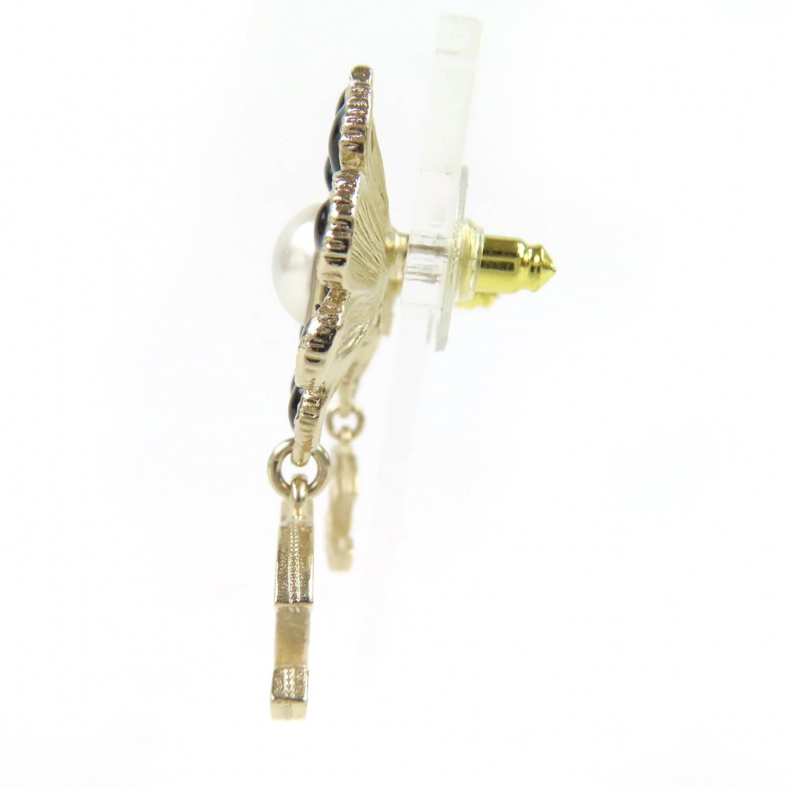 CHANEL Stud Earrings Gold Plating - 2
