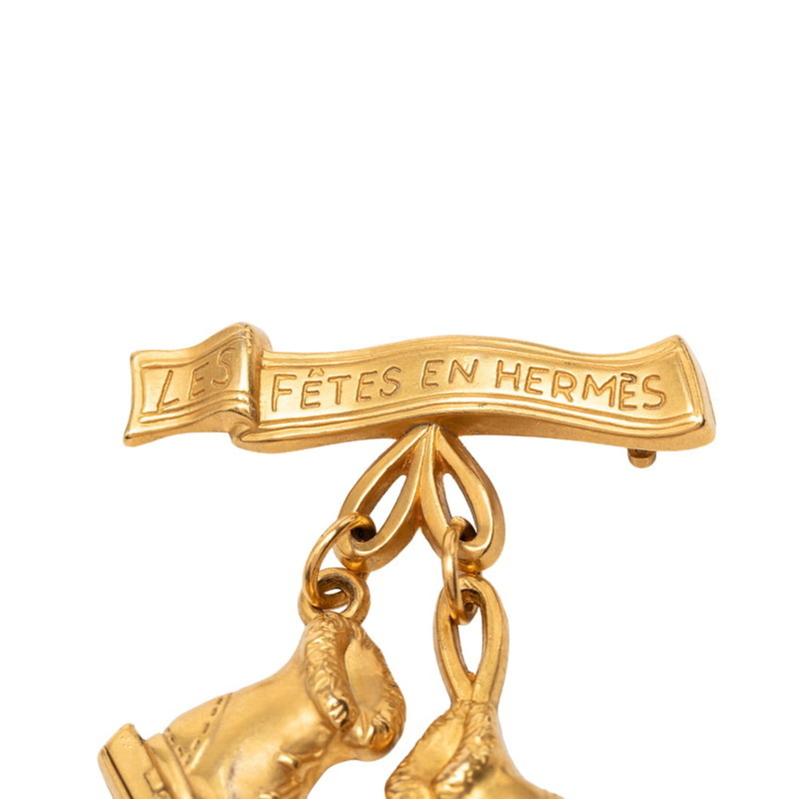 HERMES Brooch Gold Plating - 3