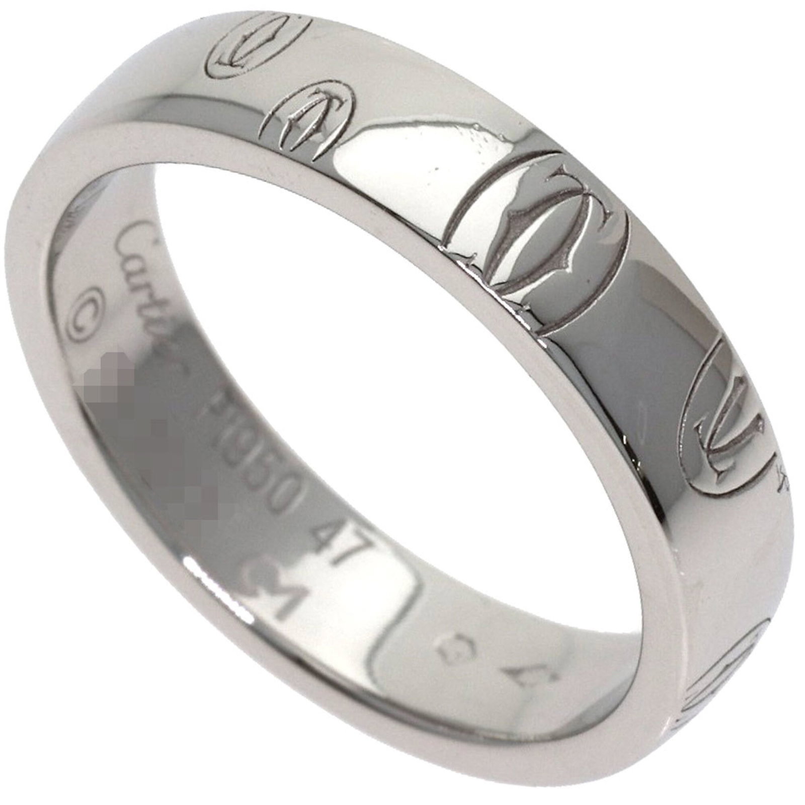 CARTIER Band Ring Platinum 950: CARTIER Band Ring Platinum 950 Platinum 950 Cartier Band Ring, a elegant and sophisticated design, features a slender band crafted from high-quality platinum. Gently used with minor signs of wear, thi