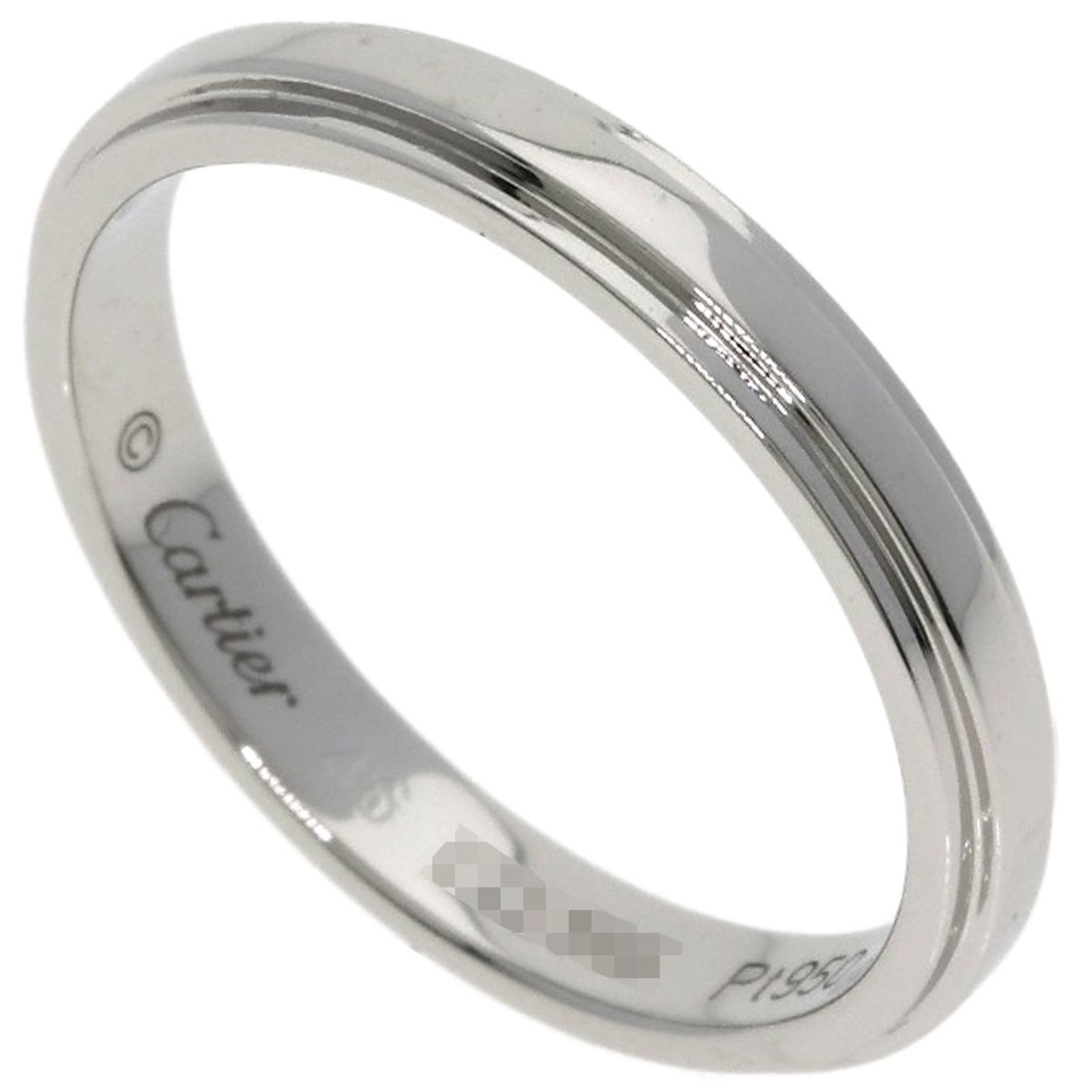 CARTIER Band Ring Platinum 950: CARTIER Band Ring Platinum 950 Platinum 950 Cartier Band Ring in Silver, US Size 3.5, in Very Good Condition. This gently used band ring features a silver finish and is made from high-quality platinum