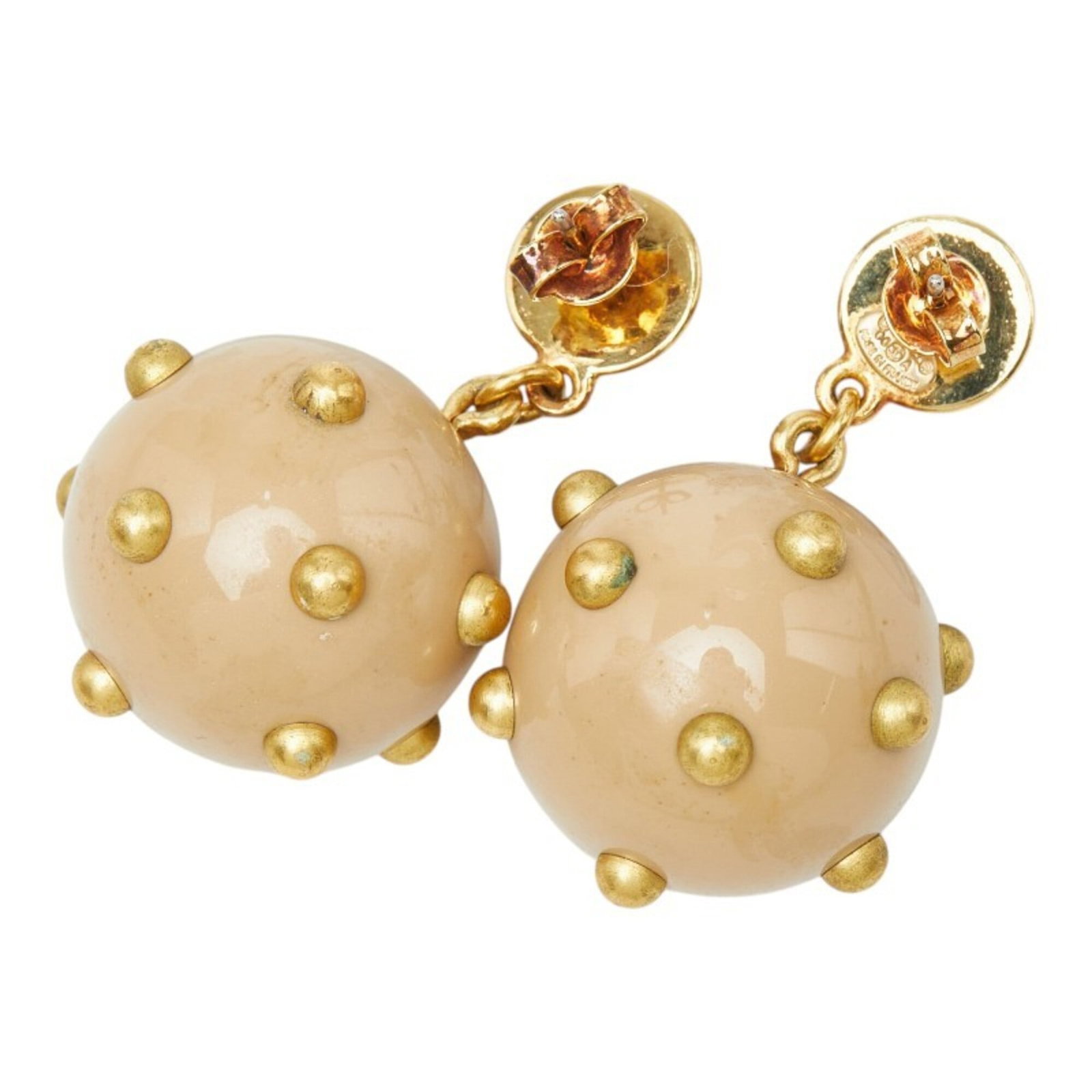 CHANEL Stud Earrings Plastic - 3