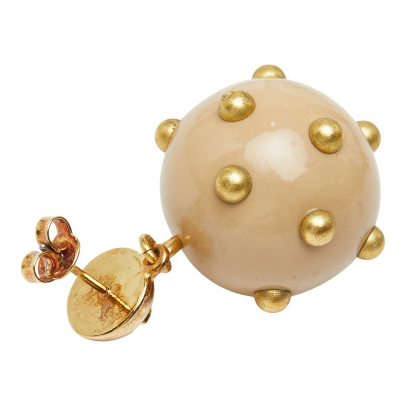 CHANEL Stud Earrings Plastic - 4