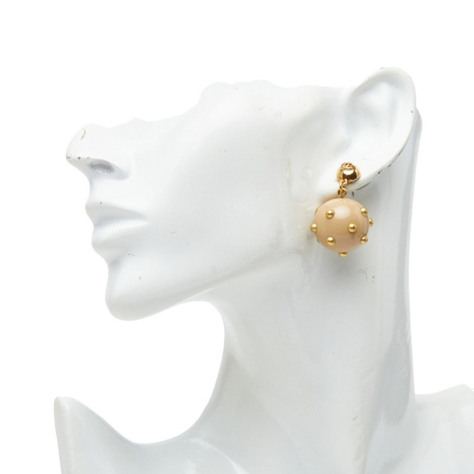 CHANEL Stud Earrings Plastic - 6