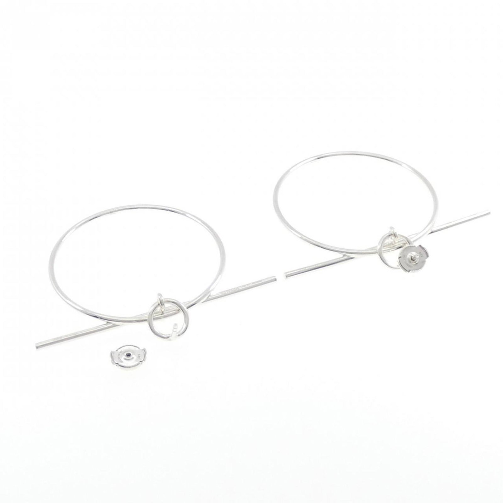 HERMES Drop Earrings Silver 925 - 3