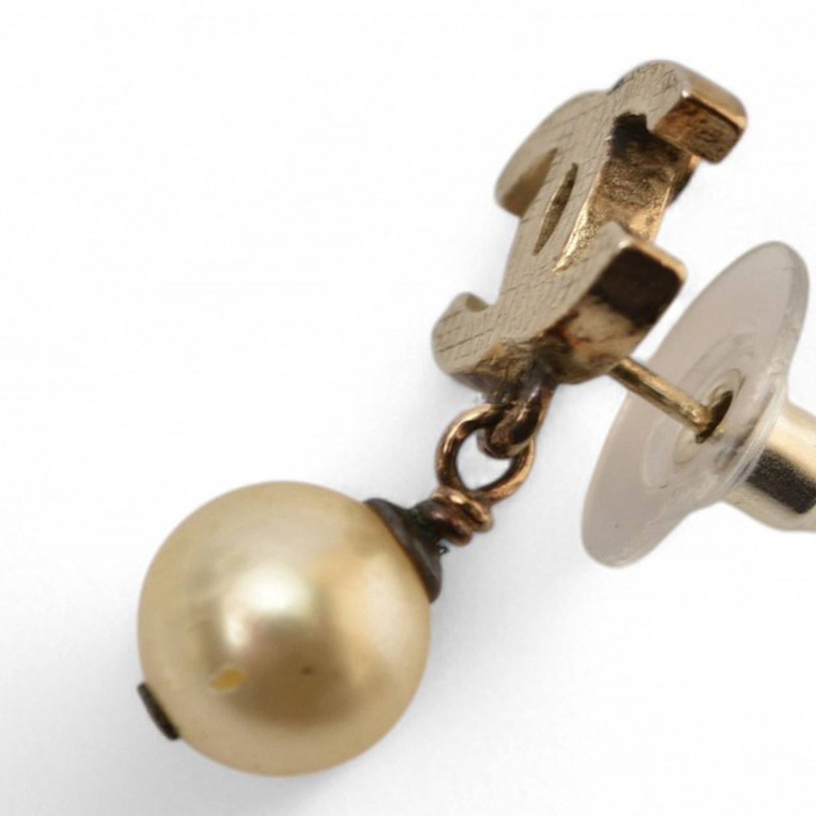 CHANEL Stud Earrings Gold Plating - 6
