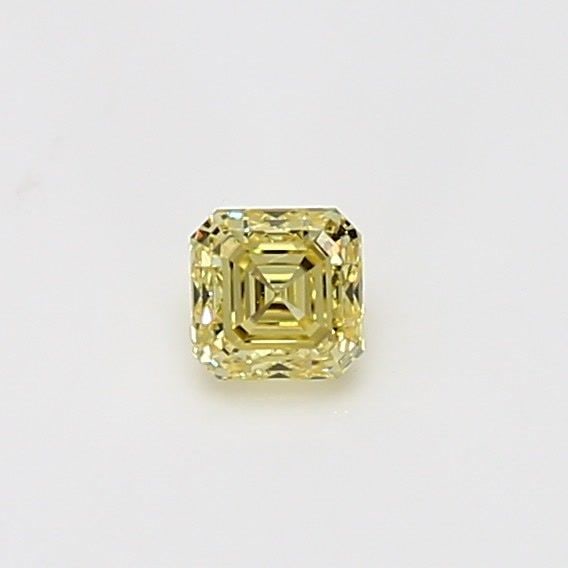 GIA Asscher 0.27ct Yellow VVS1 - Loose Natural Diamond: GIA Asscher 0.27ct Yellow VVS1 - Loose Natural Diamond GIA Asscher cut diamond with a vibrant yellow color, clarity of VVS1, and a high polish grade of GD, showcasing exceptional brilliance.