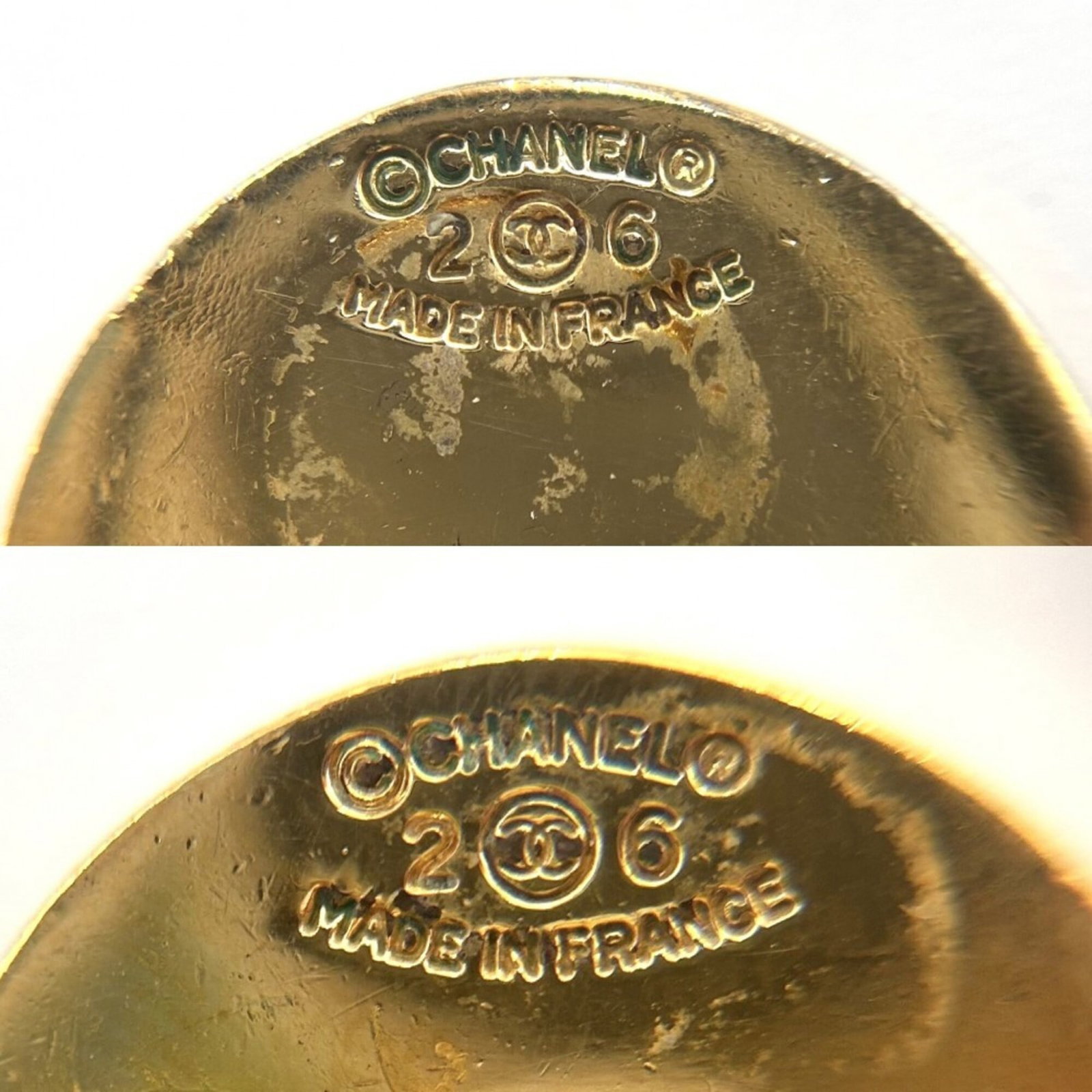 CHANEL Stud Earrings Gold Plating - 5