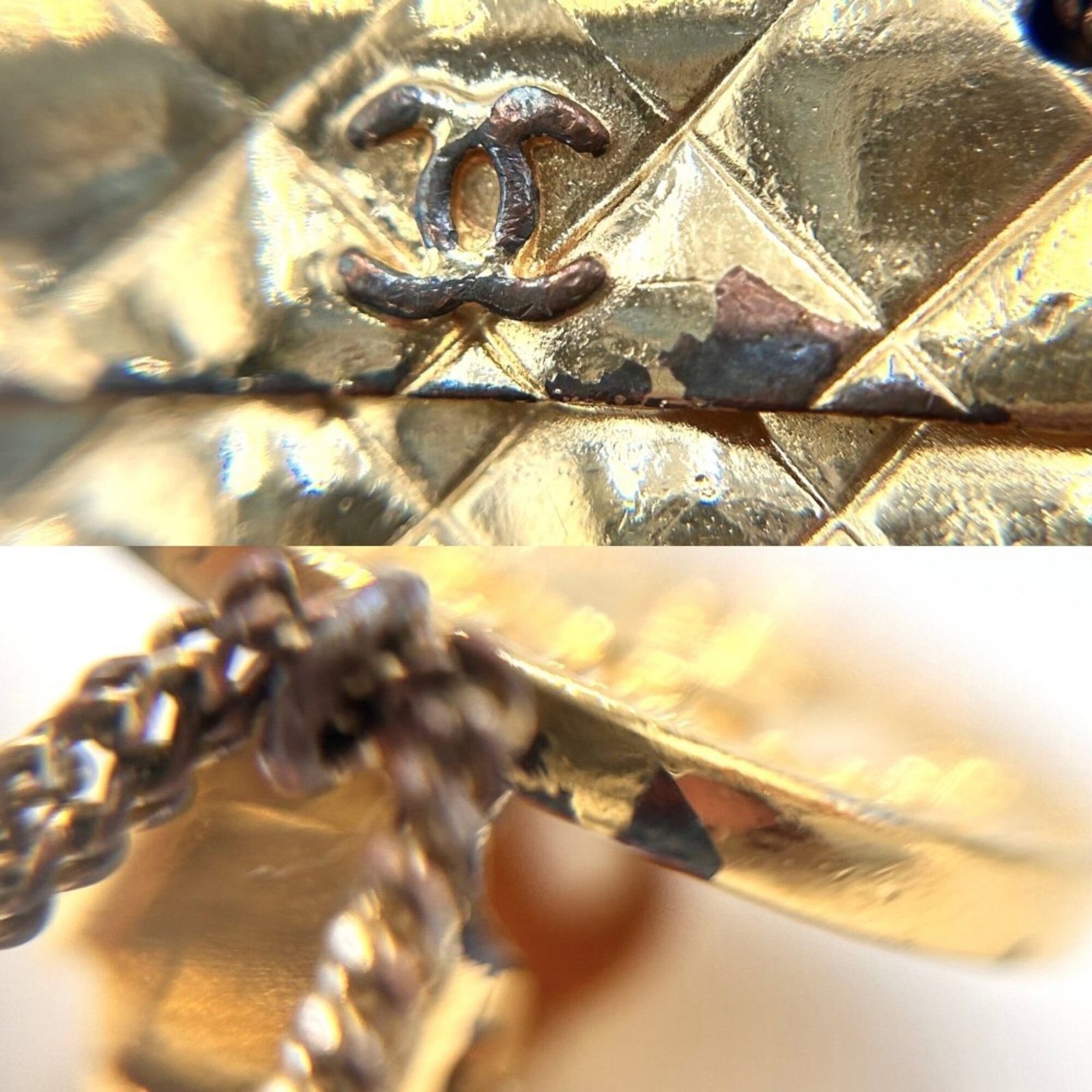CHANEL Stud Earrings Gold Plating - 7