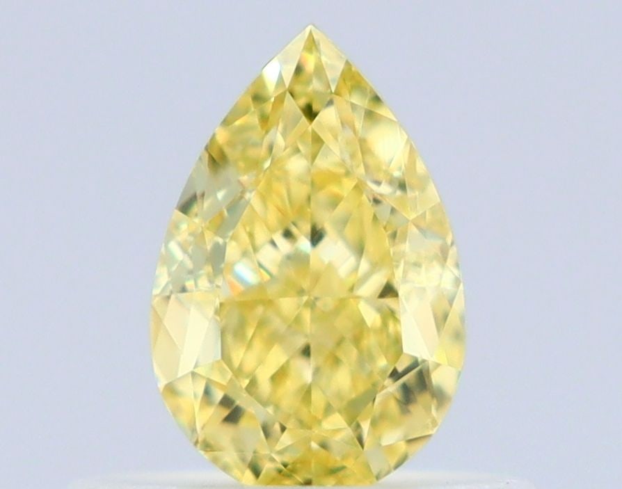 GIA Pear 0.51ct Fancy Intense Yellow VVS2 - Loose Natural Diamond: GIA Pear 0.51ct Fancy Intense Yellow VVS2 - Loose Natural Diamond GIA-certified, this 0.51ct Fancy Intense Yellow VVS2 diamond boasts an EX polish and VG symmetry, showcasing exceptional brilliance
