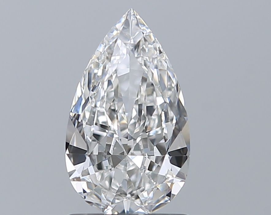 GIA Pear 1.01ct E VVS2 - Loose Natural Diamond: GIA Pear 1.01ct E VVS2 - Loose Natural Diamond GIA-certified, this 1.01ct pear-shaped diamond boasts exceptional clarity and polish, with a vibrant E color and EX symmetry. Measuring 9.57L x 5.7W x