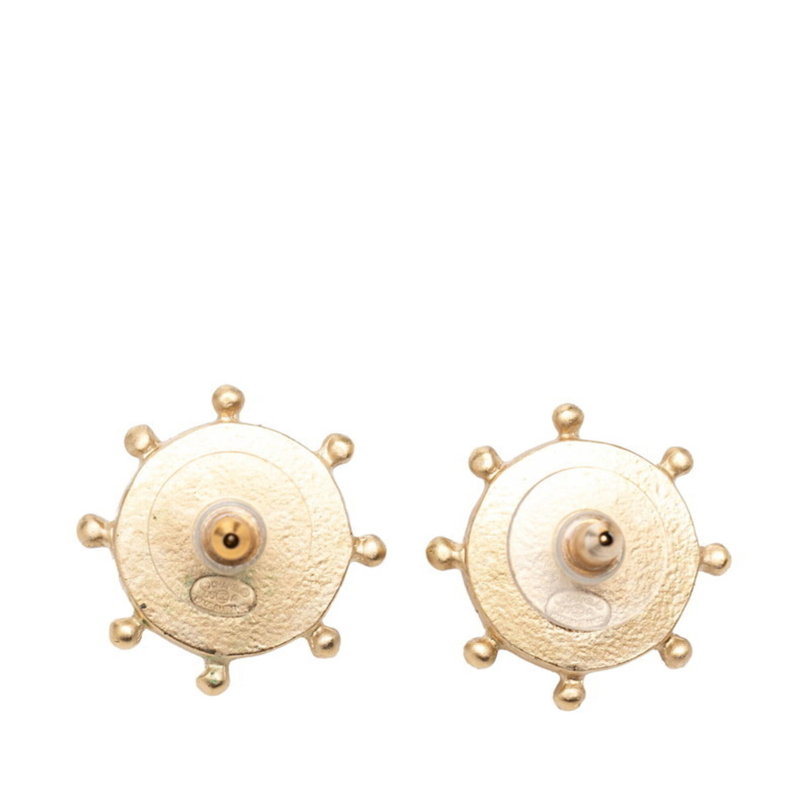 CHANEL Stud Earrings Gold Plating - 2
