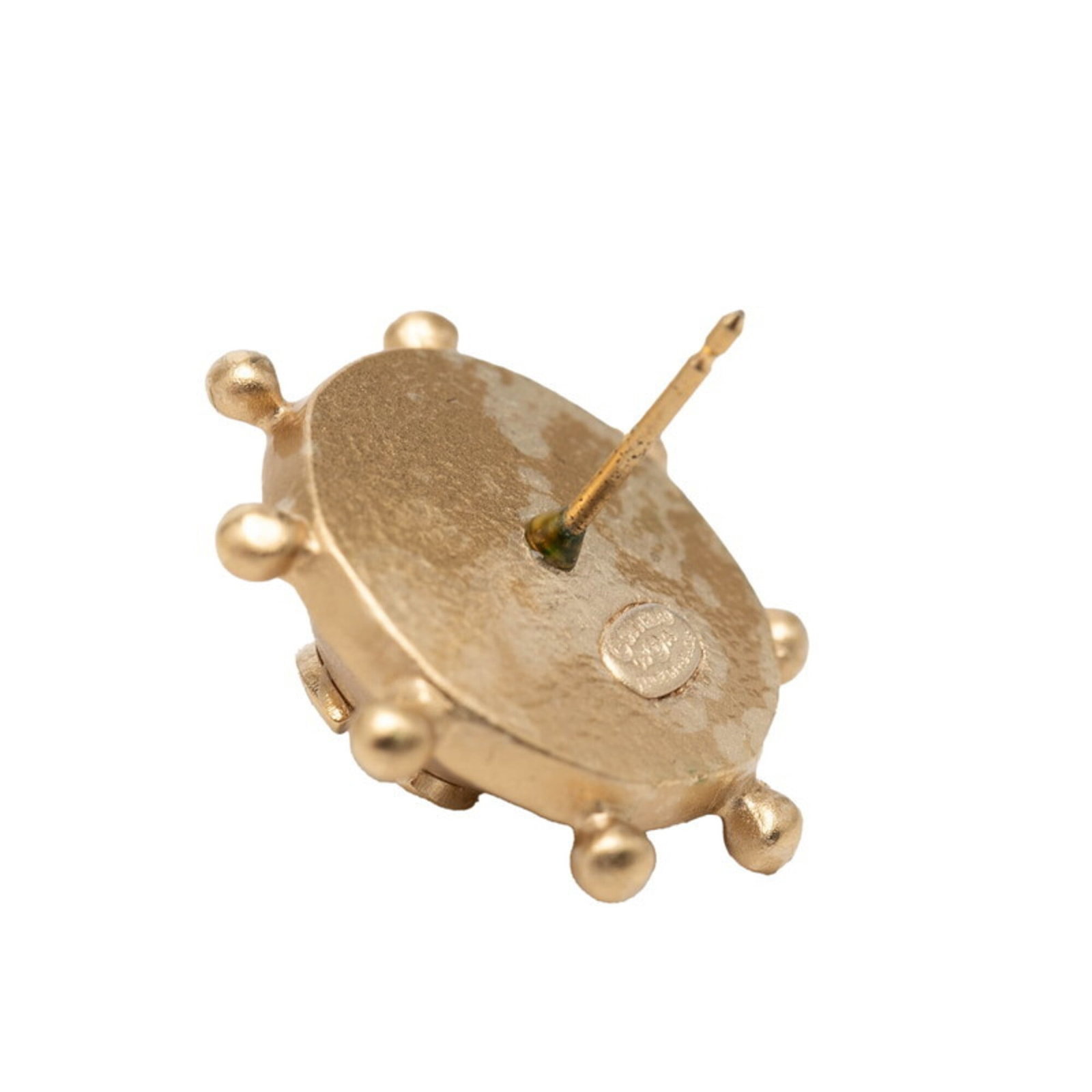 CHANEL Stud Earrings Gold Plating - 4