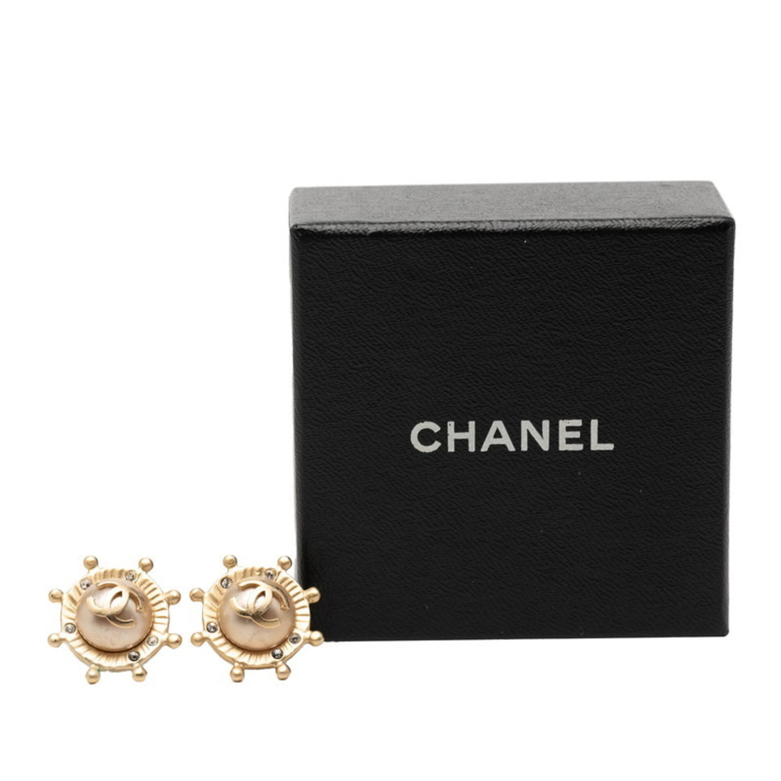 CHANEL Stud Earrings Gold Plating - 6