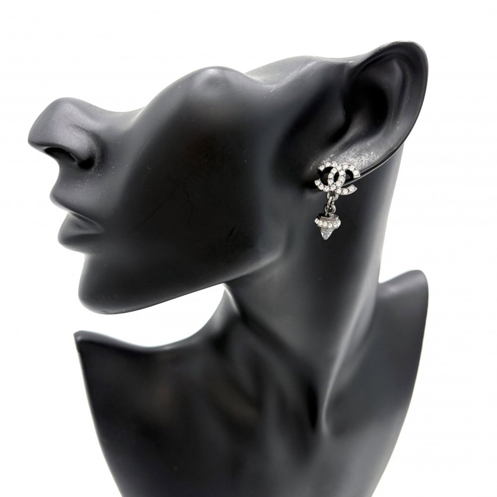 CHANEL Drop Earrings Silver - 2