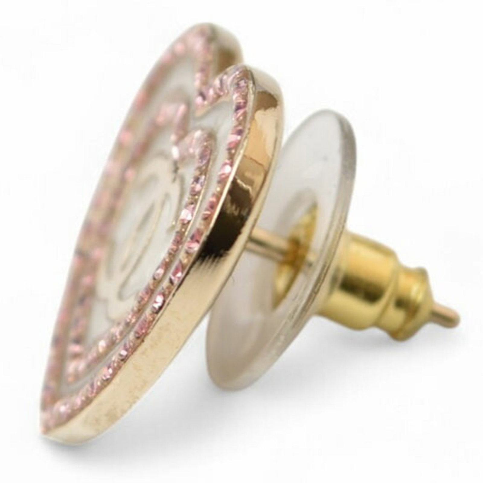 CHANEL Stud Earrings Gold Plating - 3