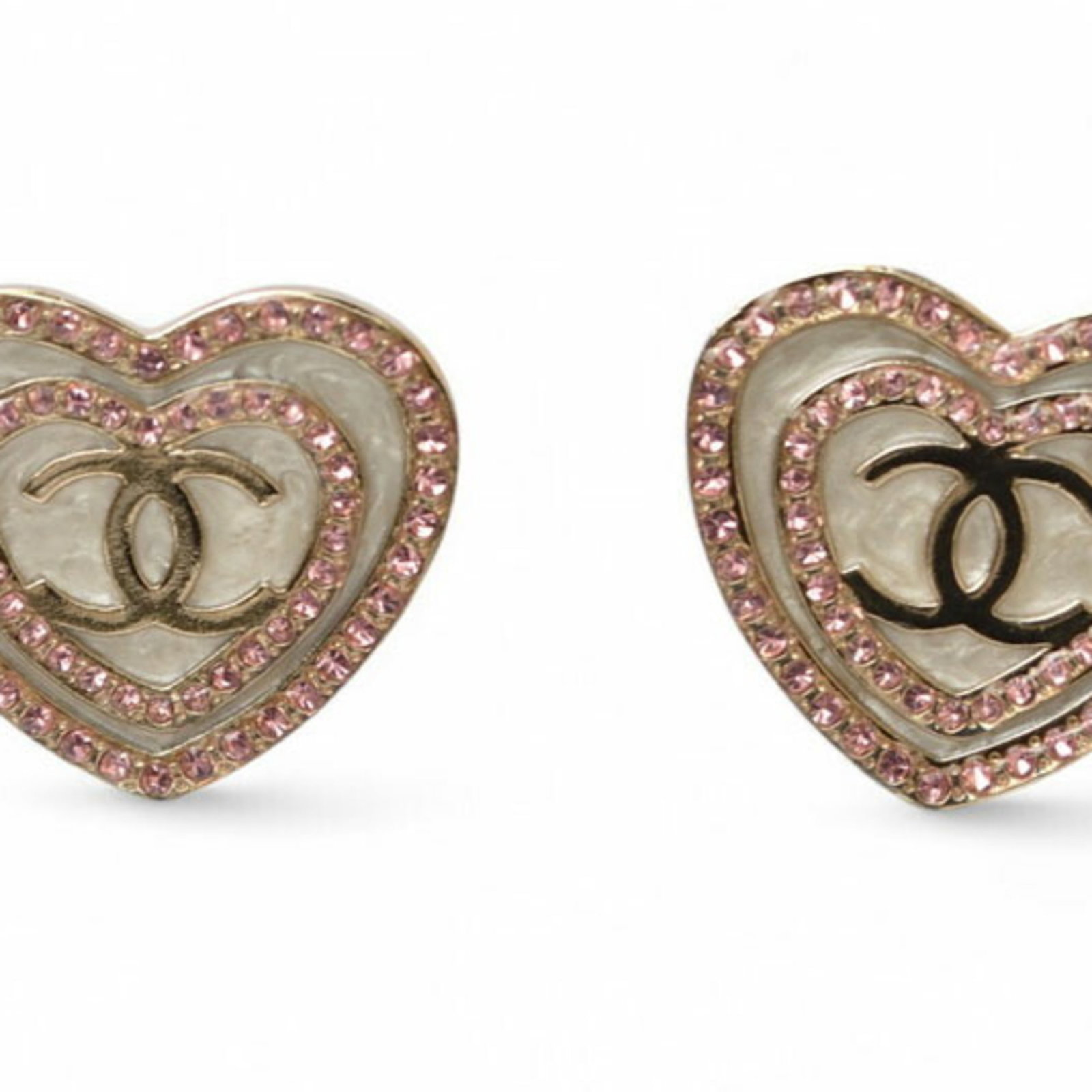 CHANEL Stud Earrings Gold Plating - 6