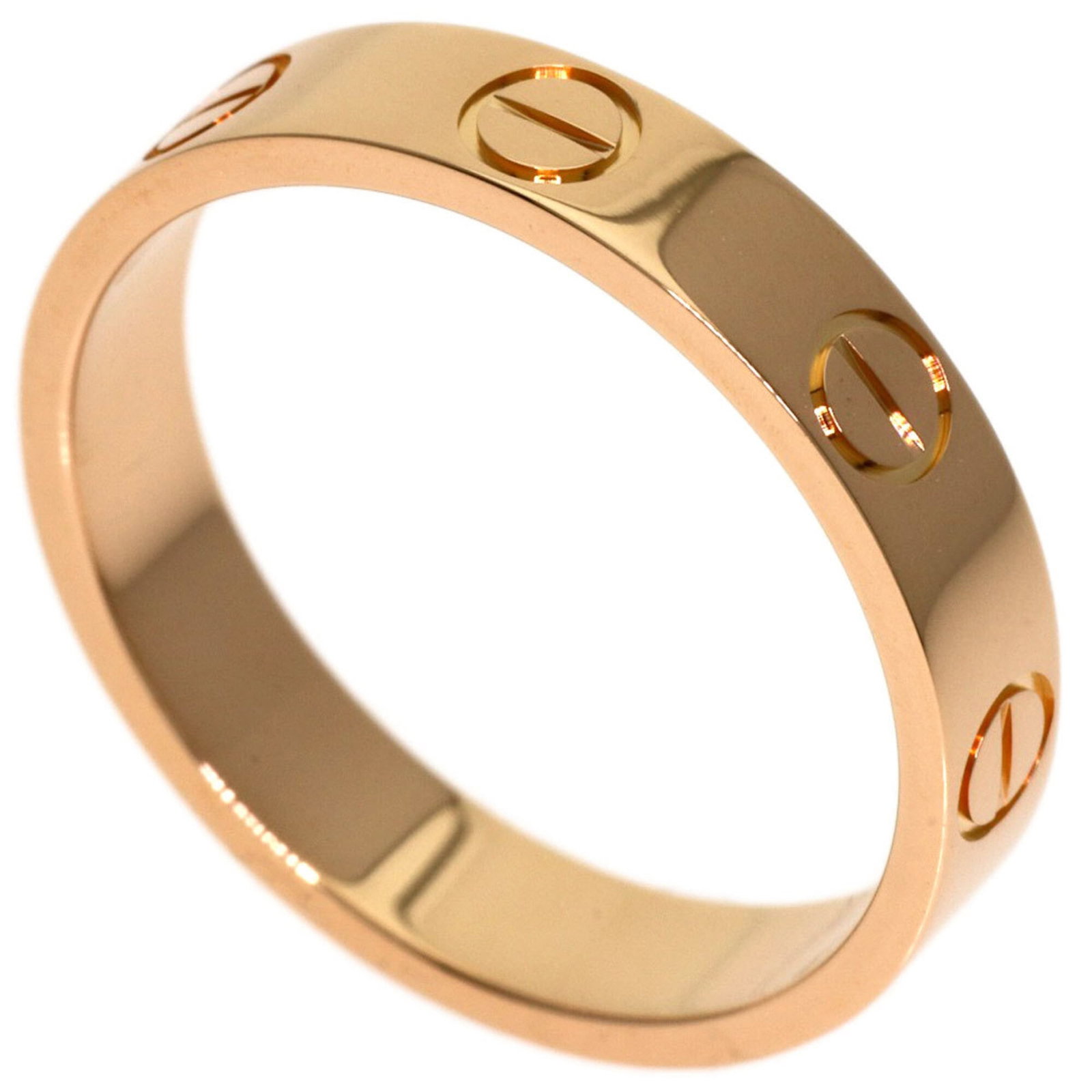 CARTIER Band Ring Pink Gold (18K): CARTIER Band Ring Pink Gold (18K) Pink gold (18K) band ring from Cartier, featuring a sleek design that complements any style. This like new used ring boasts excellent condition with no visible wear, 