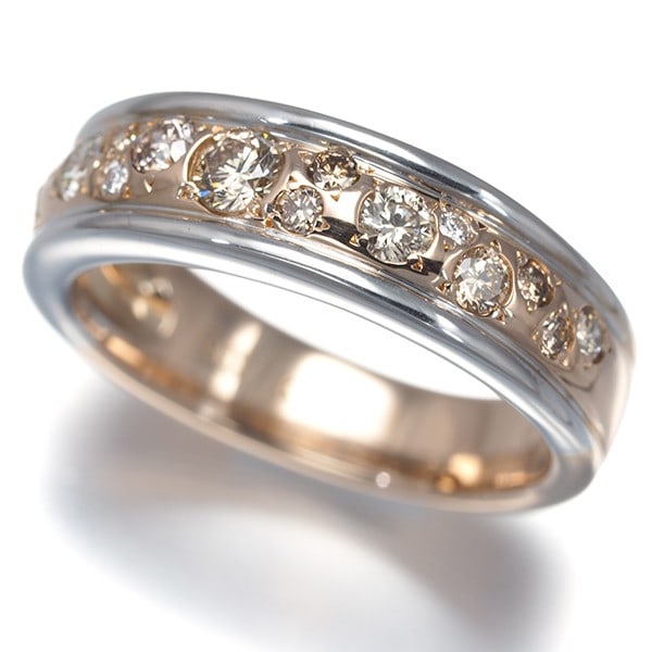 Kashikey Ring Diamond 0.50Ct Melange Us5.5-5.75 18K 750 Rose Gold/Wg: Kashikey Ring Diamond 0.50Ct Melange Us5.5-5.75 18K 750 Rose Gold/Wg This 18k rose gold ring features a stunning 0.50ct diamond set in a multi-tone gold metal design, weighing 6.1g. The ring size is U