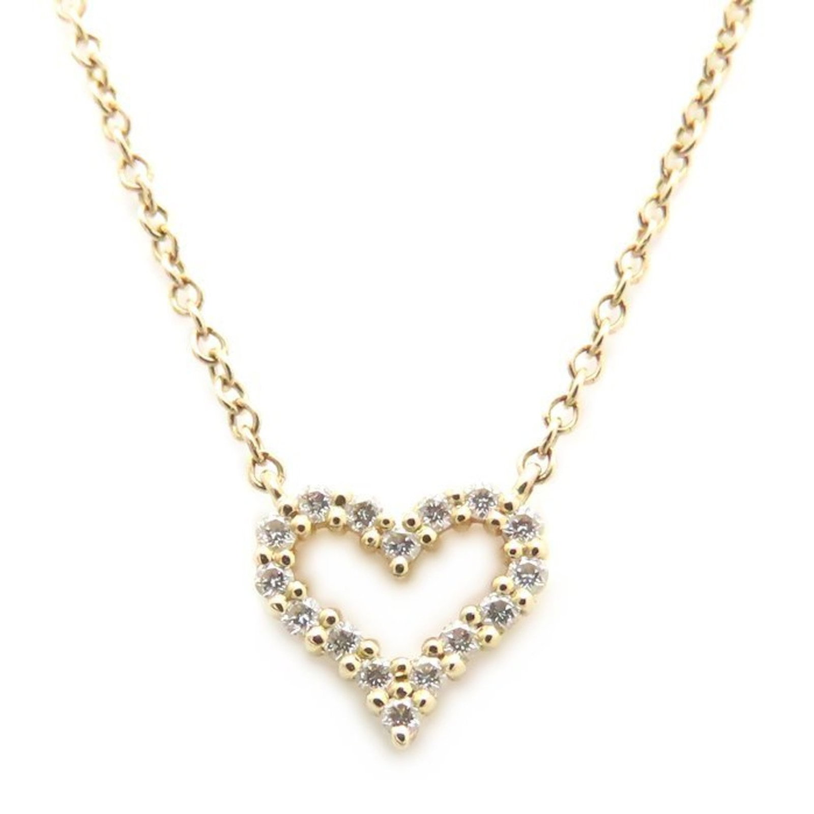 TIFFANY Pink Gold (18K): TIFFANY Pink Gold (18K) Pink gold (18K) necklace with a 7.1mm x 7.9mm pendant, crafted from 18K pink gold, features a 40 cm / 15.74'' neck circumference. Gently used with minor signs of wear, includin