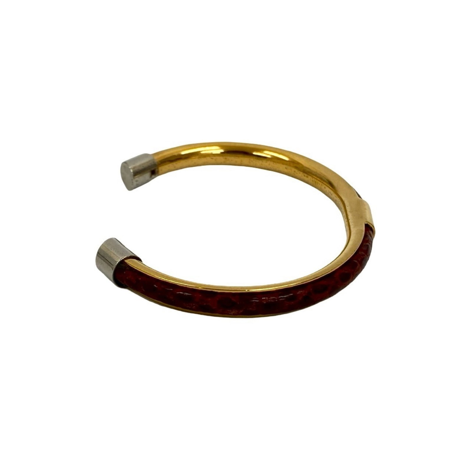 GUCCI Bangle Gold Plating Leather - 3