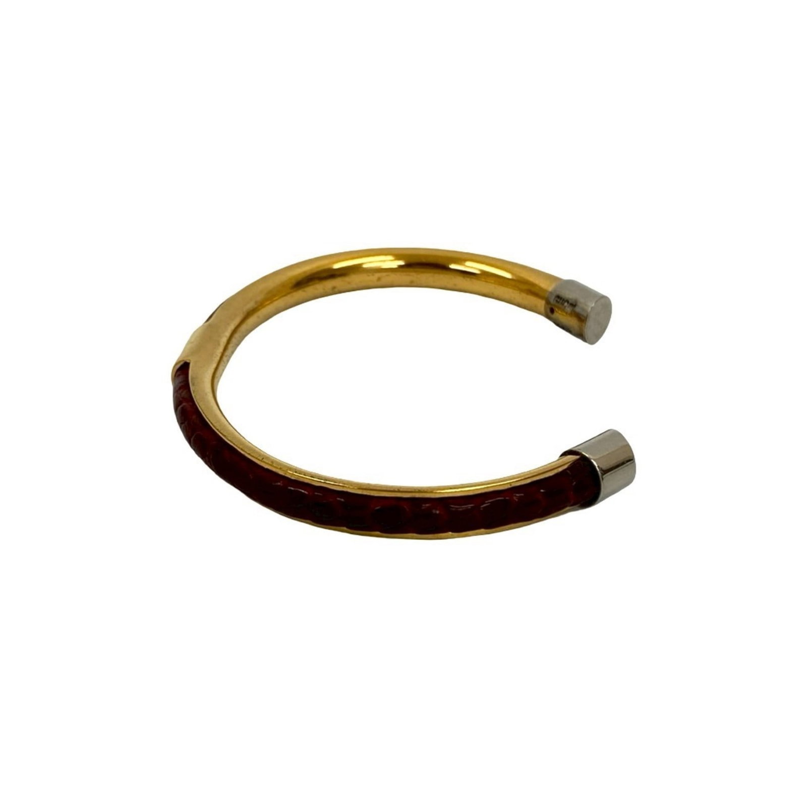 GUCCI Bangle Gold Plating Leather - 4