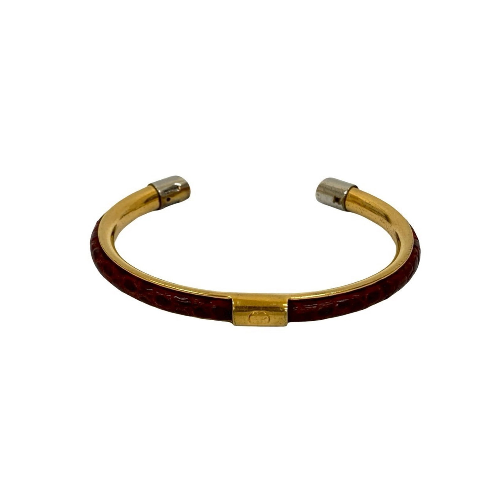 GUCCI Bangle Gold Plating Leather - 5