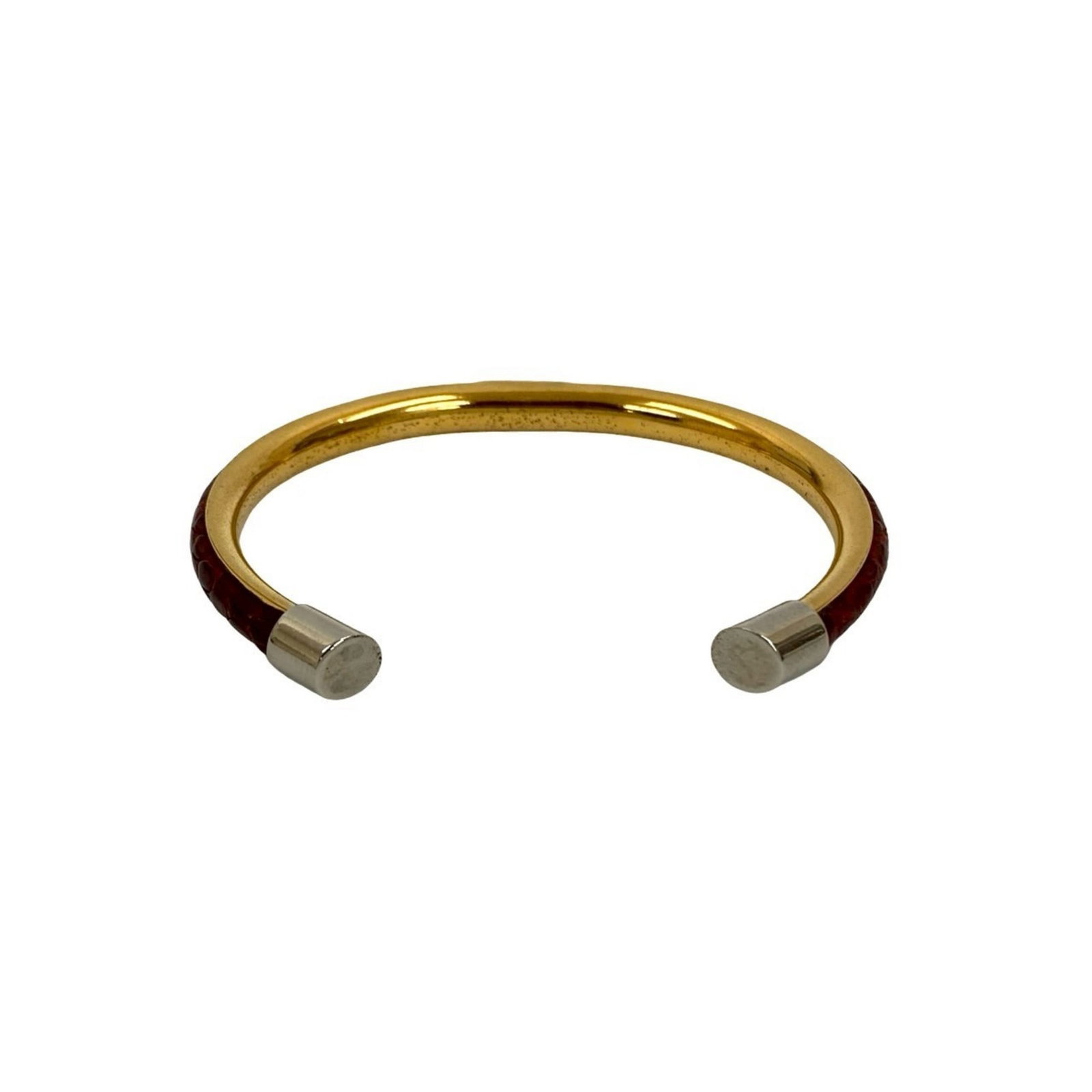 GUCCI Bangle Gold Plating Leather - 6
