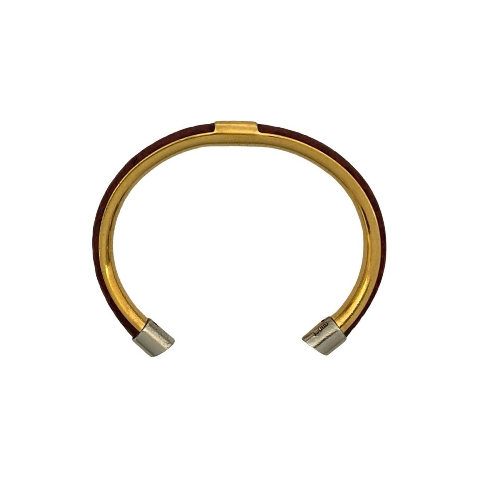 GUCCI Bangle Gold Plating Leather - 7