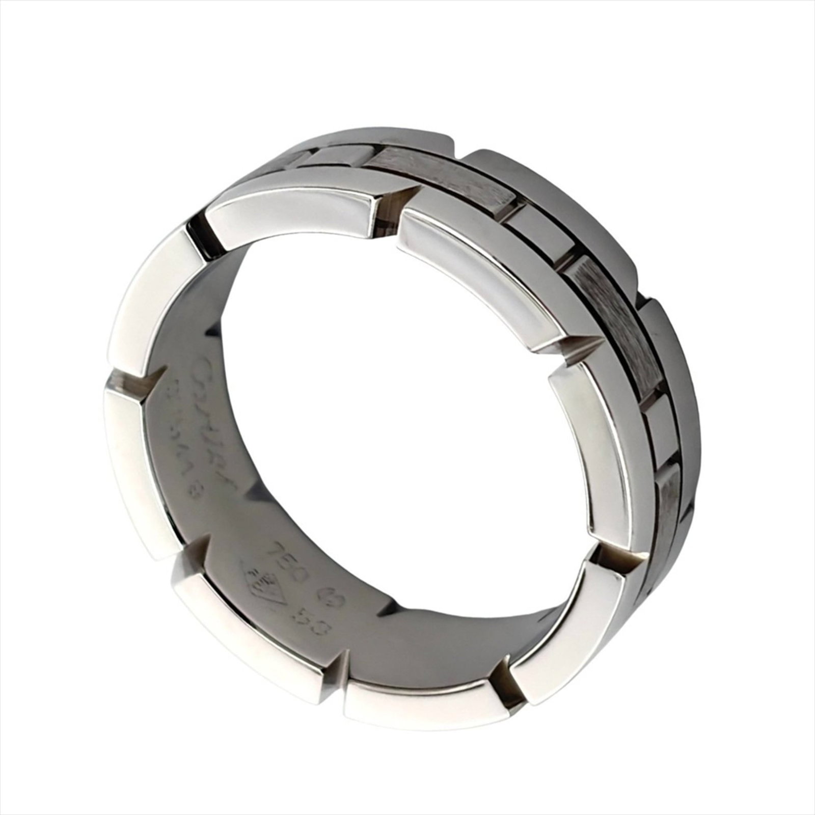 CARTIER Band Ring White Gold (18K): CARTIER Band Ring White Gold (18K) White gold (18K) Cartier band ring in excellent condition, with only the faintest traces of wear. This like new used ring features the iconic Cartier design and is