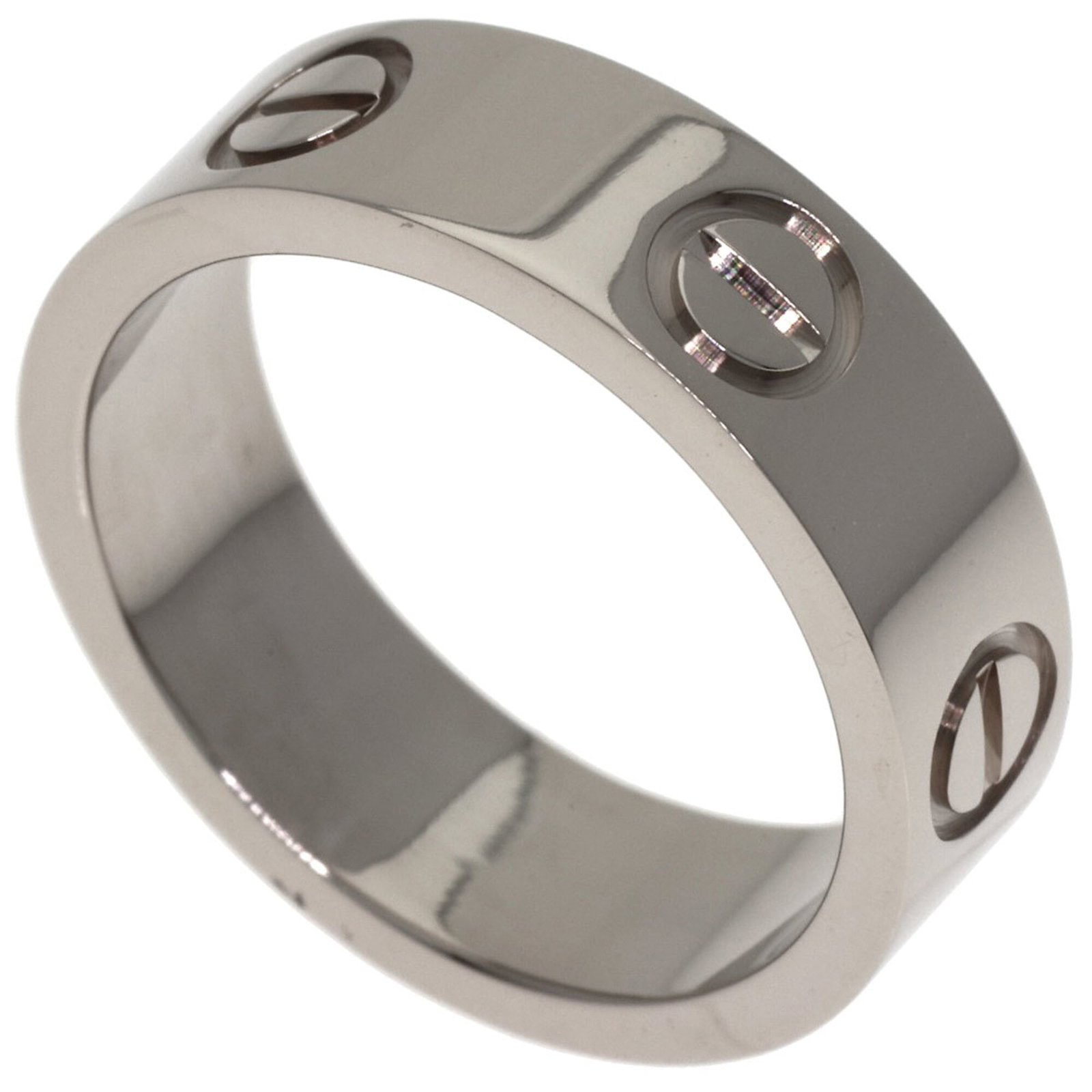CARTIER Band Ring White Gold (18K): CARTIER Band Ring White Gold (18K) Cartier Band Ring White Gold (18K) is a 18K white gold band ring from the iconic Love line, featuring a classic design that exudes timeless elegance. Gently used wit