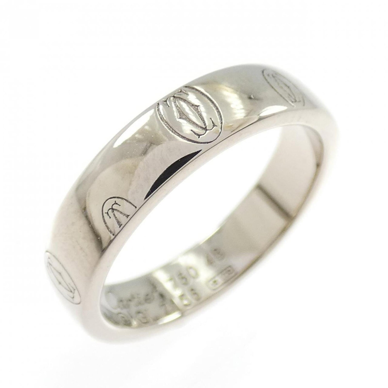 CARTIER Band Ring White Gold (18K): CARTIER Band Ring White Gold (18K) Cartier Band Ring White Gold (18K) is a gently used, very good condition band ring featuring white gold (18K) material. The ring bears a signature and is available i