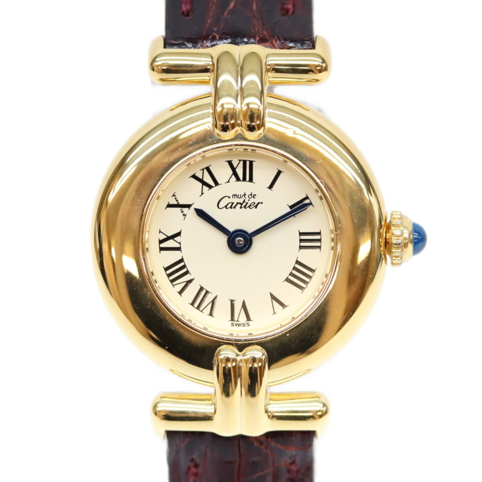 CARTIER Wristwatch Silver 925: CARTIER Wristwatch Silver 925 Silver 925 Cartier Wristwatch with Ivory Dial, Perfect for Everyday Wear. This gently used Cartier wristwatch boasts a classic design with a 23mm silver case and ivory