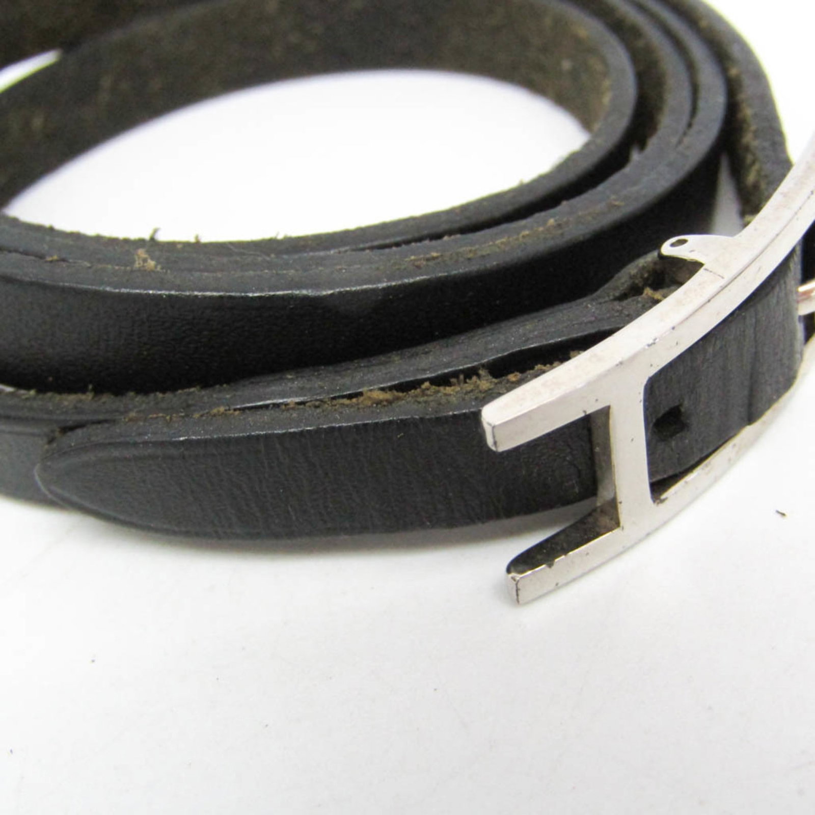 HERMES Bangle Leather Metal - 6
