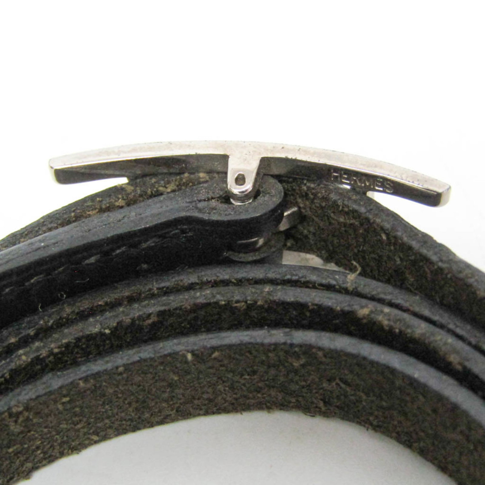 HERMES Bangle Leather Metal - 7