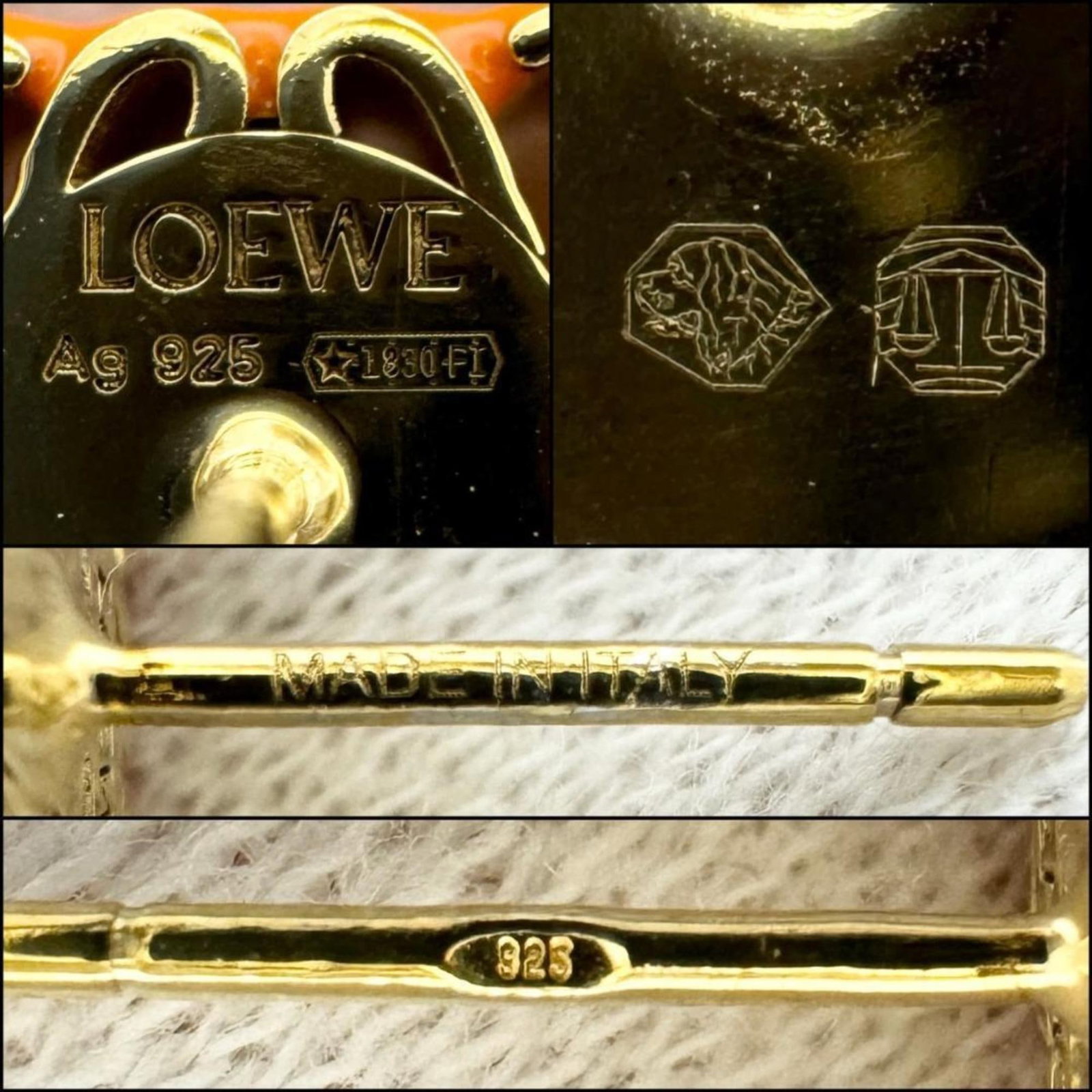 LOEWE Stud Earrings Silver 925 - 8