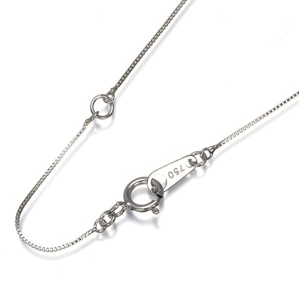 Box Chain Necklace 40Cm 18K 750 White Gold: Box Chain Necklace 40Cm 18K 750 White Gold 18k white gold chain necklace with a length of 40cm, perfectly suited for everyday wear. Made from high-quality 18k white gold, this chain features a