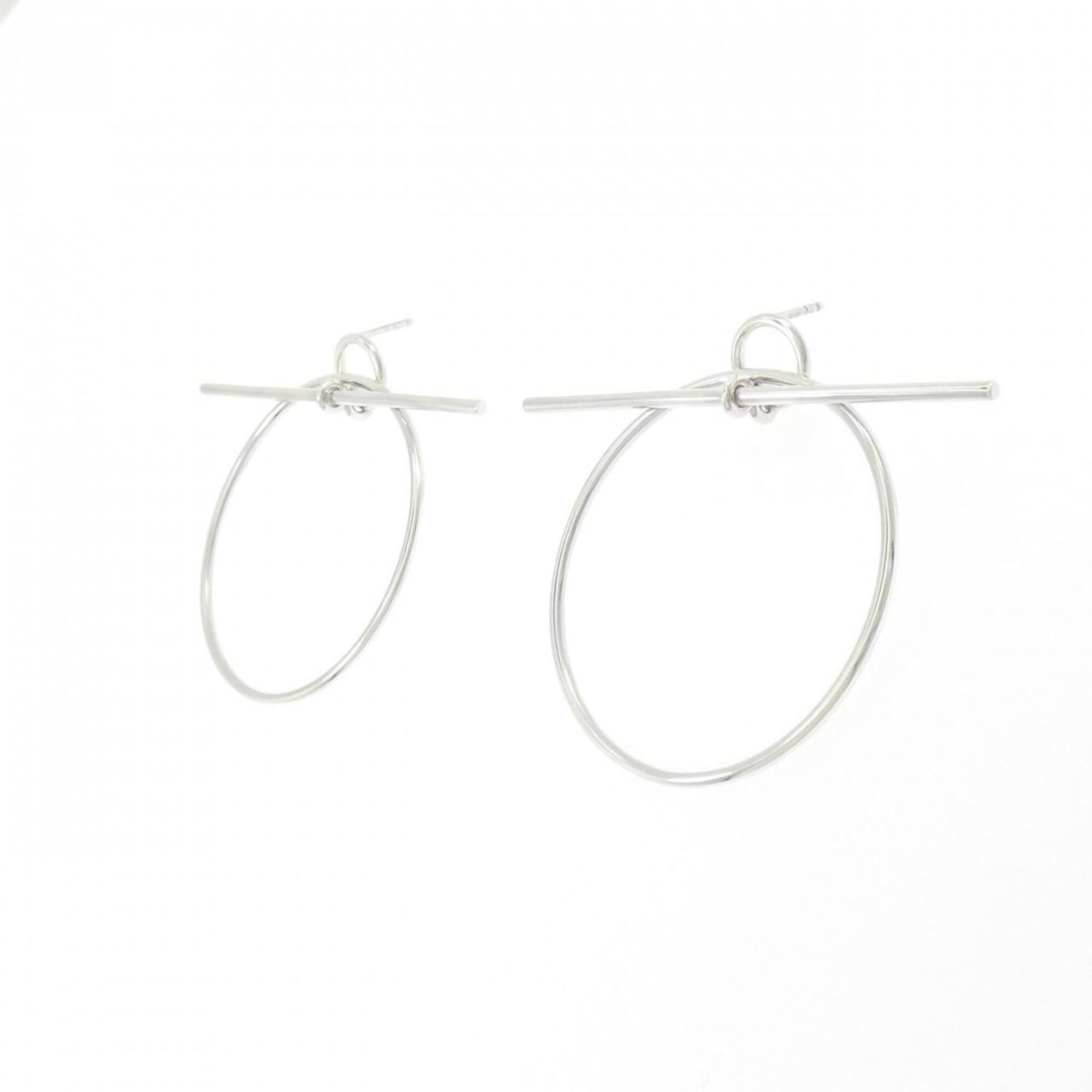 HERMES Stud Earrings Silver 925 - 2