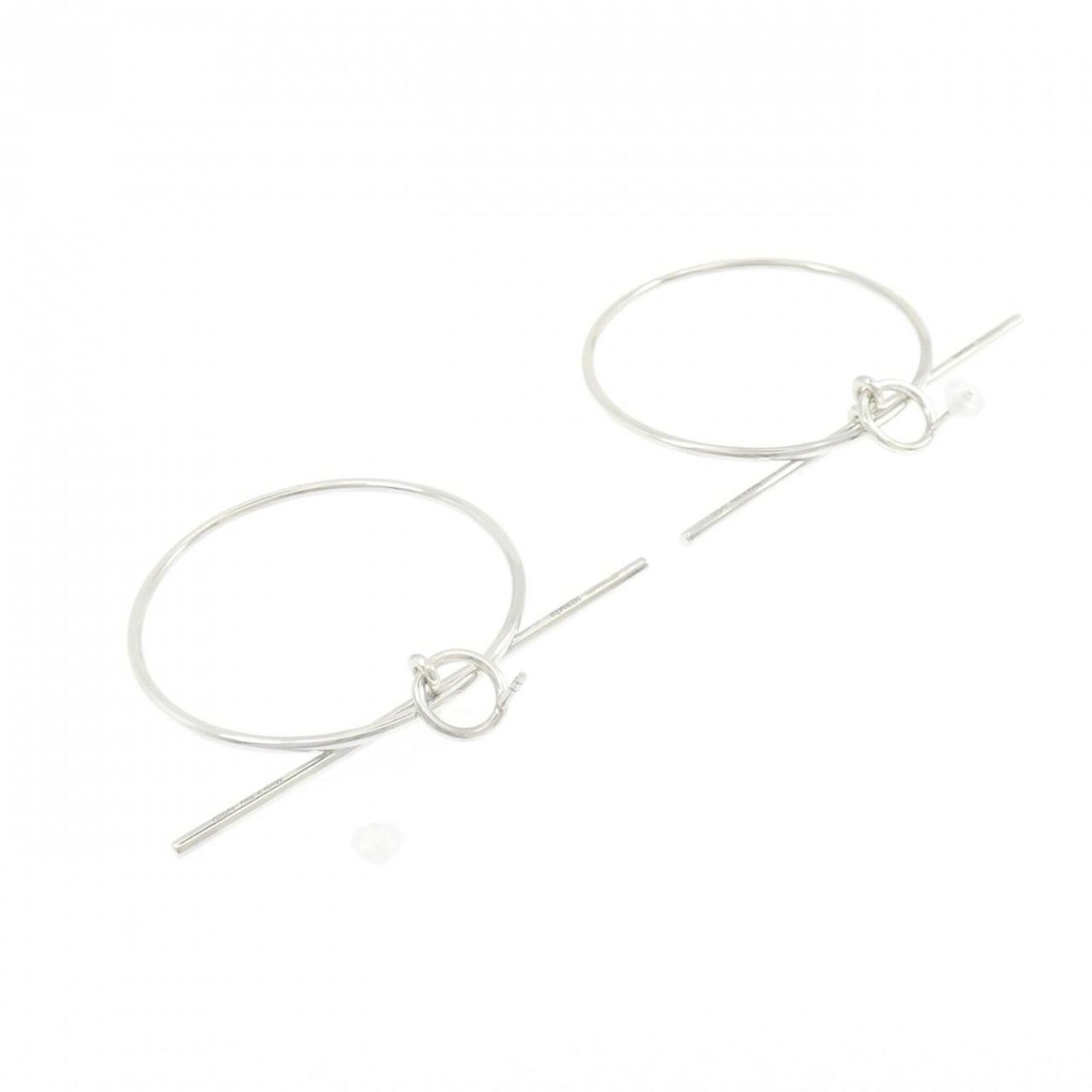 HERMES Stud Earrings Silver 925 - 3
