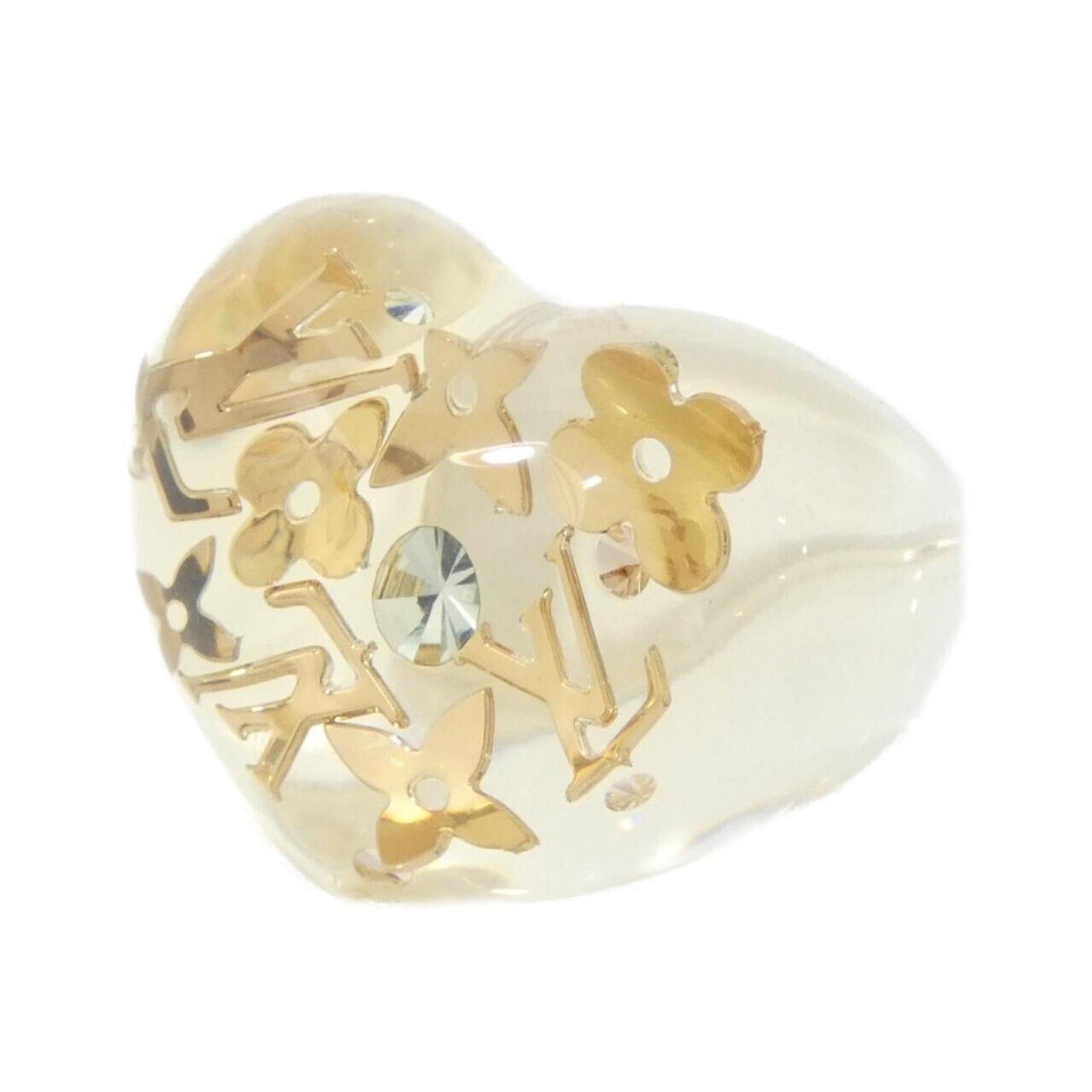 LOUIS VUITTON Band Ring: LOUIS VUITTON Band Ring The Louis Vuitton Band Ring is a stylish accessory featuring the iconic brand's signature monogram pattern. Gently used with minor signs of wear, this band ring is in very good