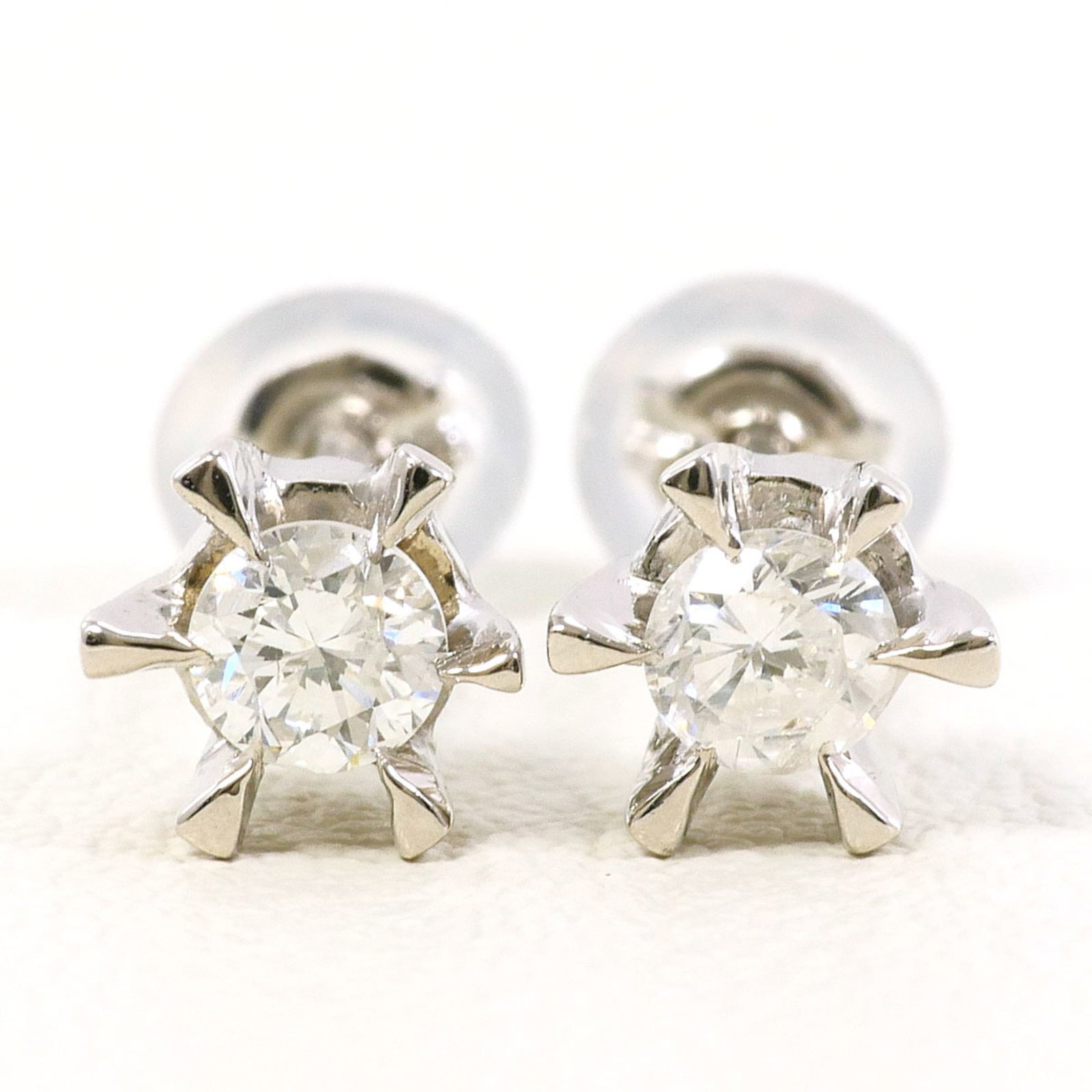 Stud Earrings Platinum 900 - 2