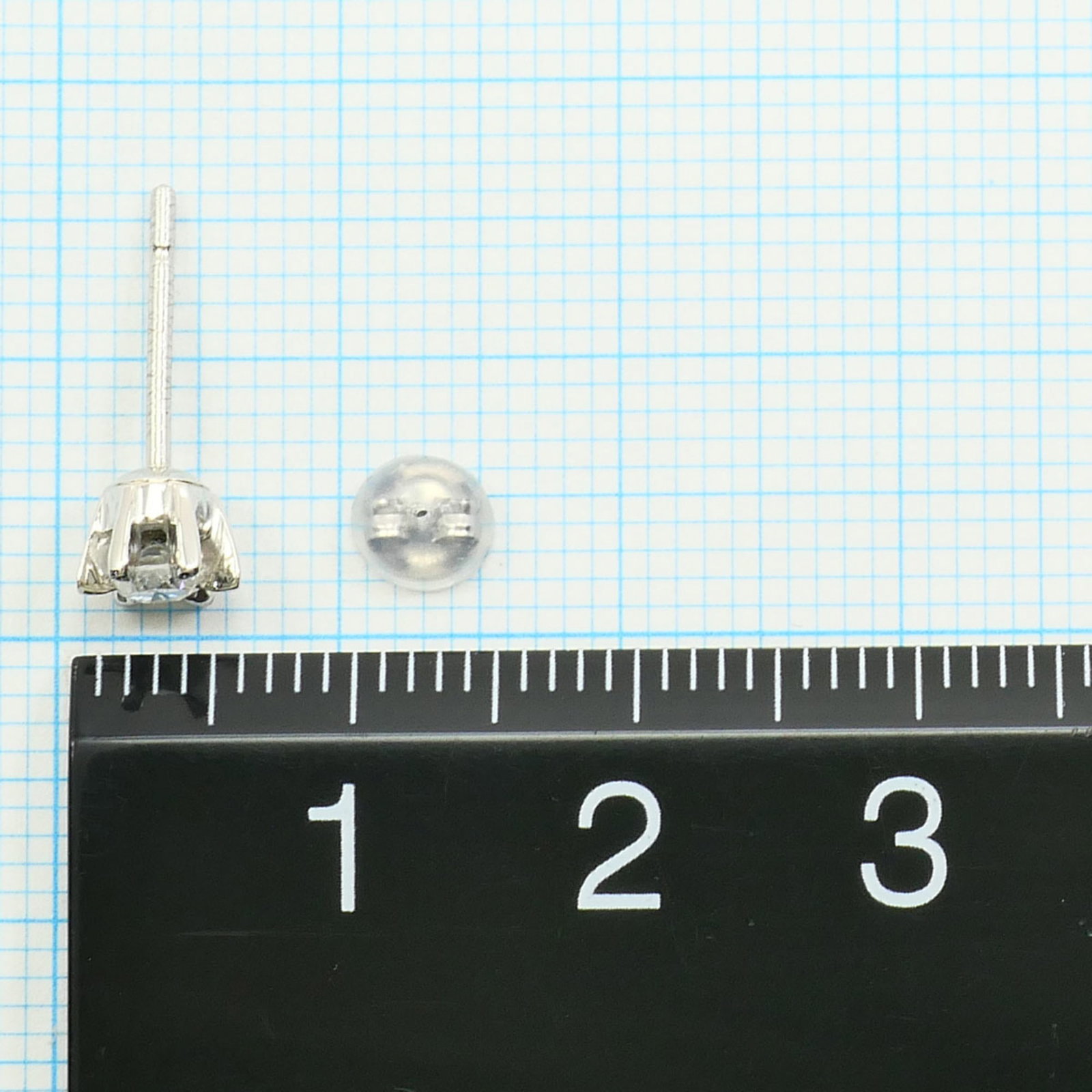 Stud Earrings Platinum 900 - 3