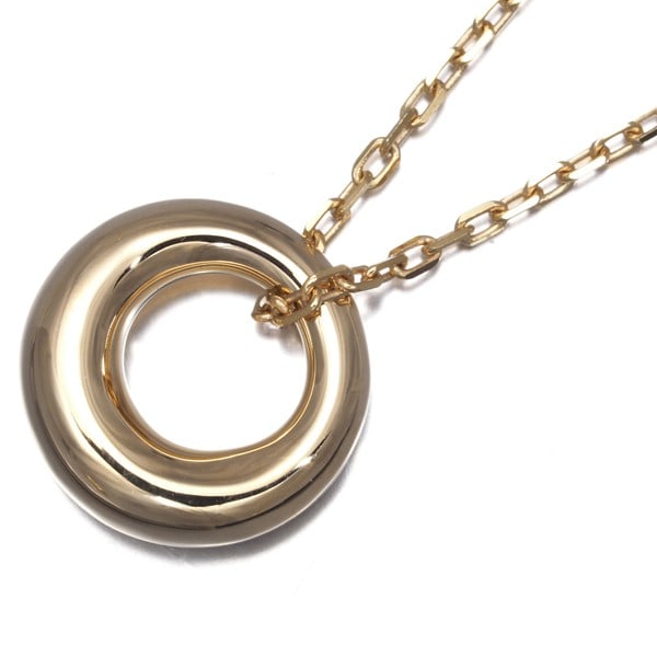 Chaumet Necklace Anneau Sm 18K 750 Yellow Gold: Chaumet Necklace Anneau Sm 18K 750 Yellow Gold Chaumet's 18k yellow gold Anneau necklace is a masterful example of elegant design, featuring a pendant with a diameter of 12.9mm. This exquisite piece