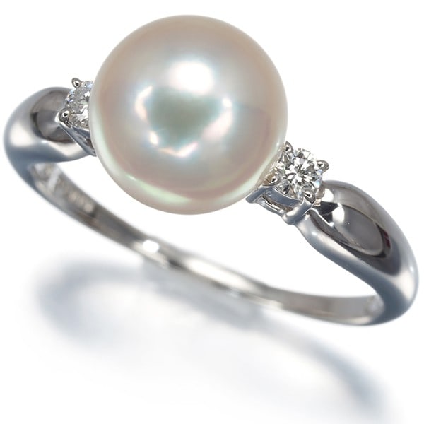 Tasaki Ring Akoya Pearl 8.5Mm Diamond 0.09Ct Solitaire Us6-6.25 Pt 900: Tasaki Ring Akoya Pearl 8.5Mm Diamond 0.09Ct Solitaire Us6-6.25 Pt 900 Tasaki's 8.5mm Akoya Pearl solitaire ring stands out with its elegant design and premium materials. Crafted from 900 platinum,