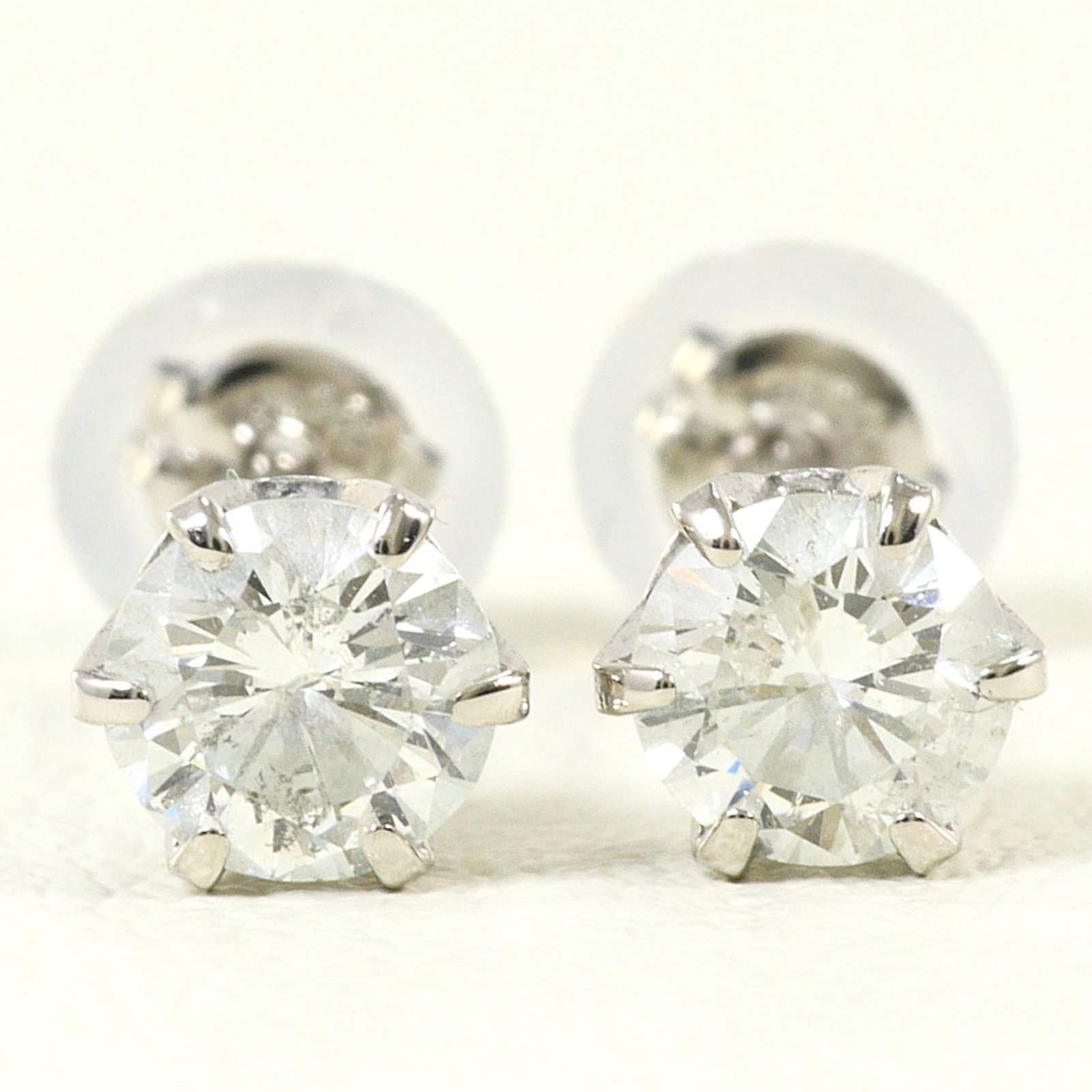 Stud Earrings Platinum 900 - 2