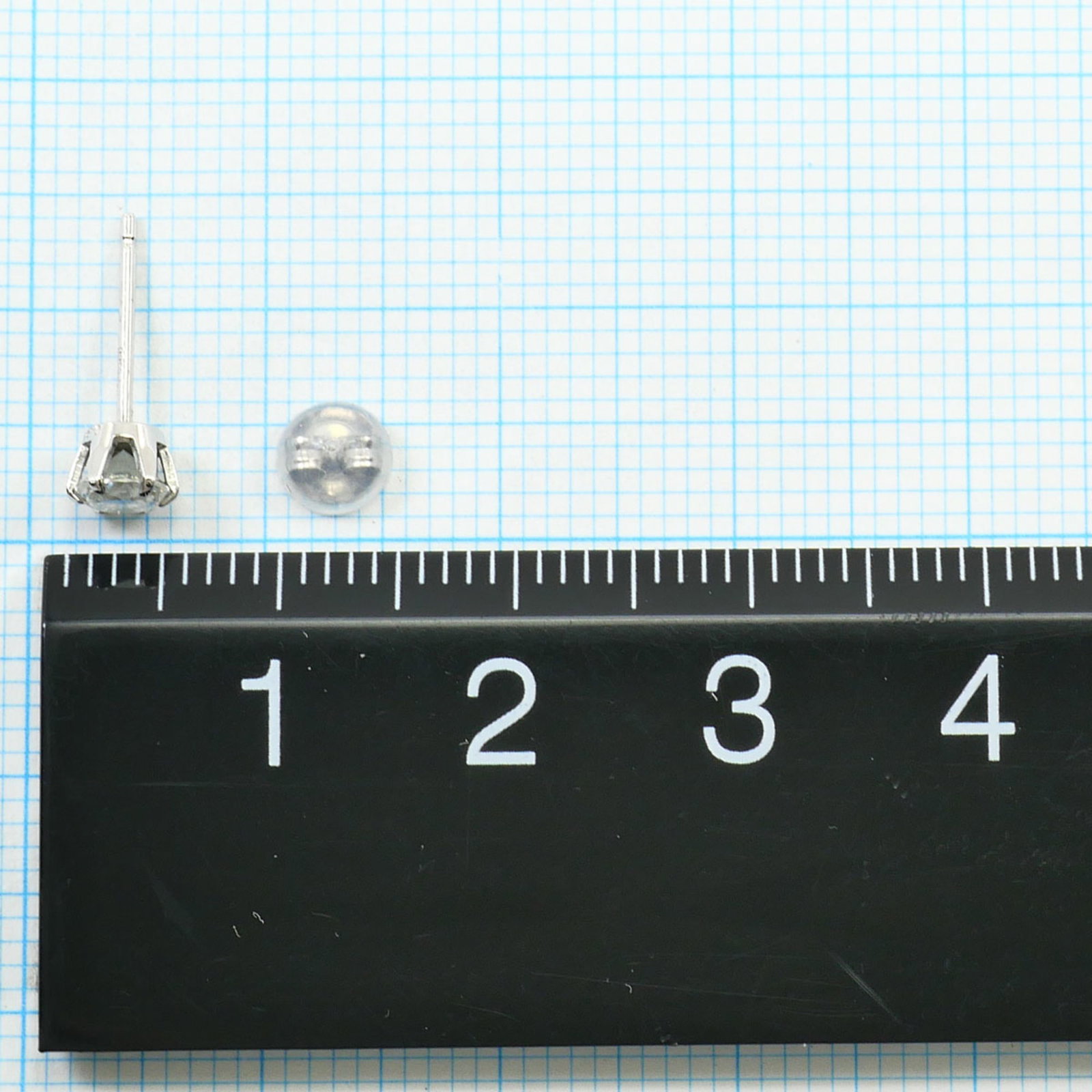 Stud Earrings Platinum 900 - 3